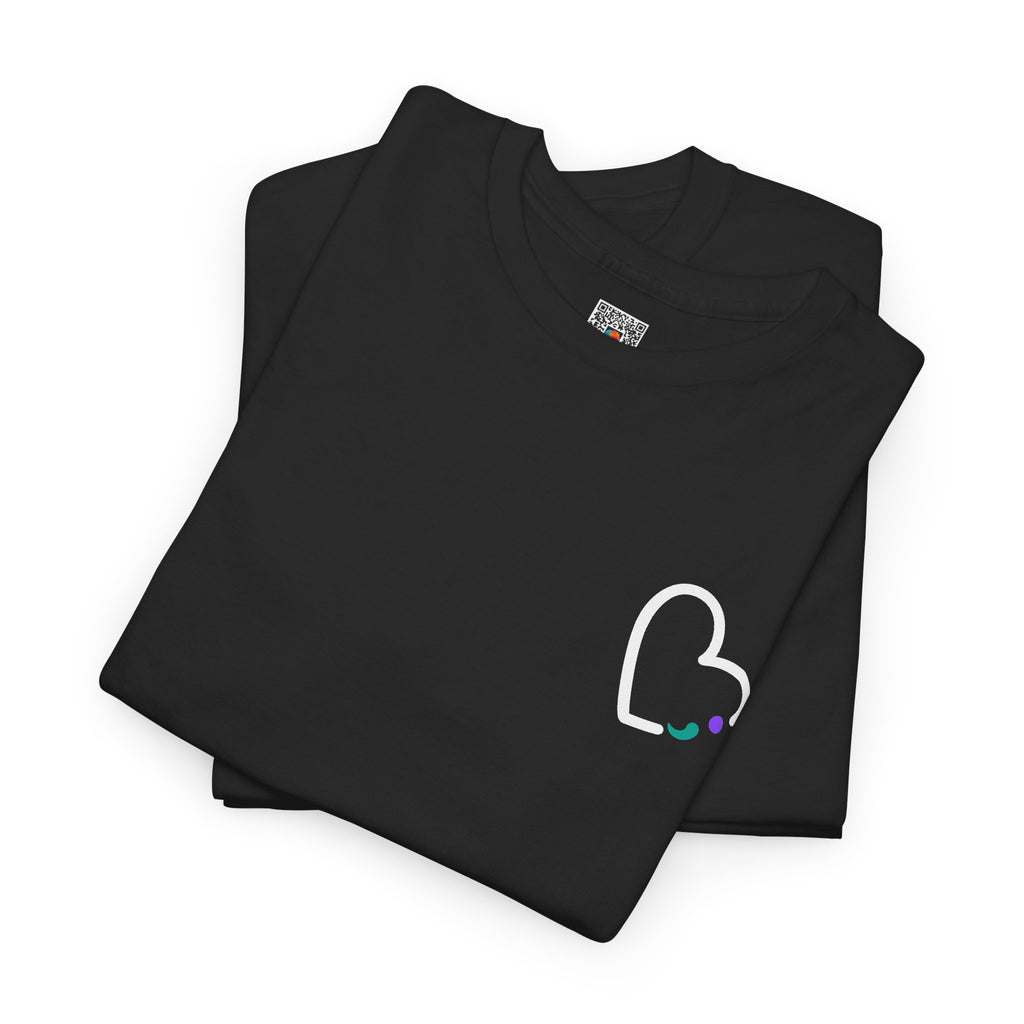 Heart Semicolon Pocket Print T-Shirt | Mental Health Awareness Graphic Tee | Cr8tive Designs