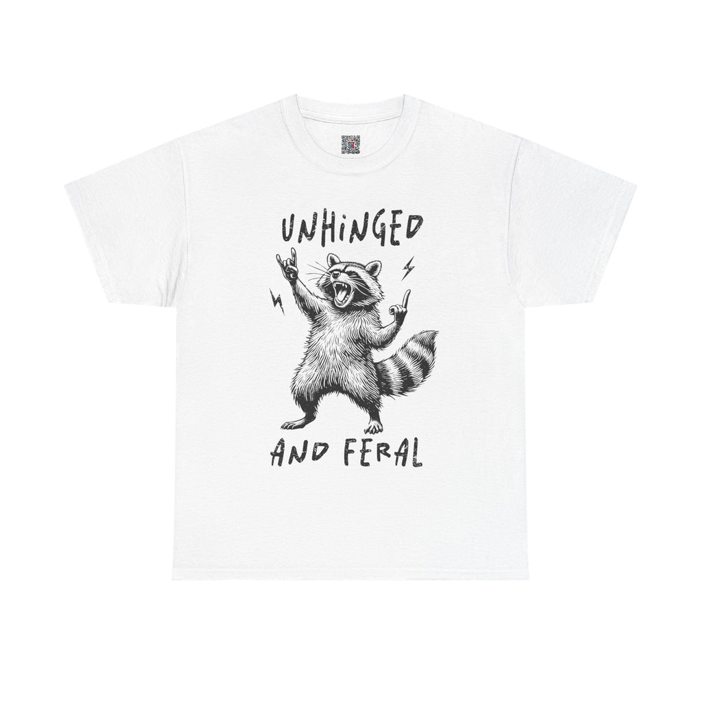 Unhinged and Feral Graphic Tee – Funny Raccoon Shirt, Trendy Chaos Mom Life Tee | Cr8tive Designs