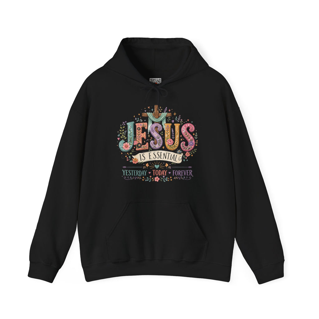 Jesus Is Essential | Floral Christian Faith Hoodie | Cr8tive Designs