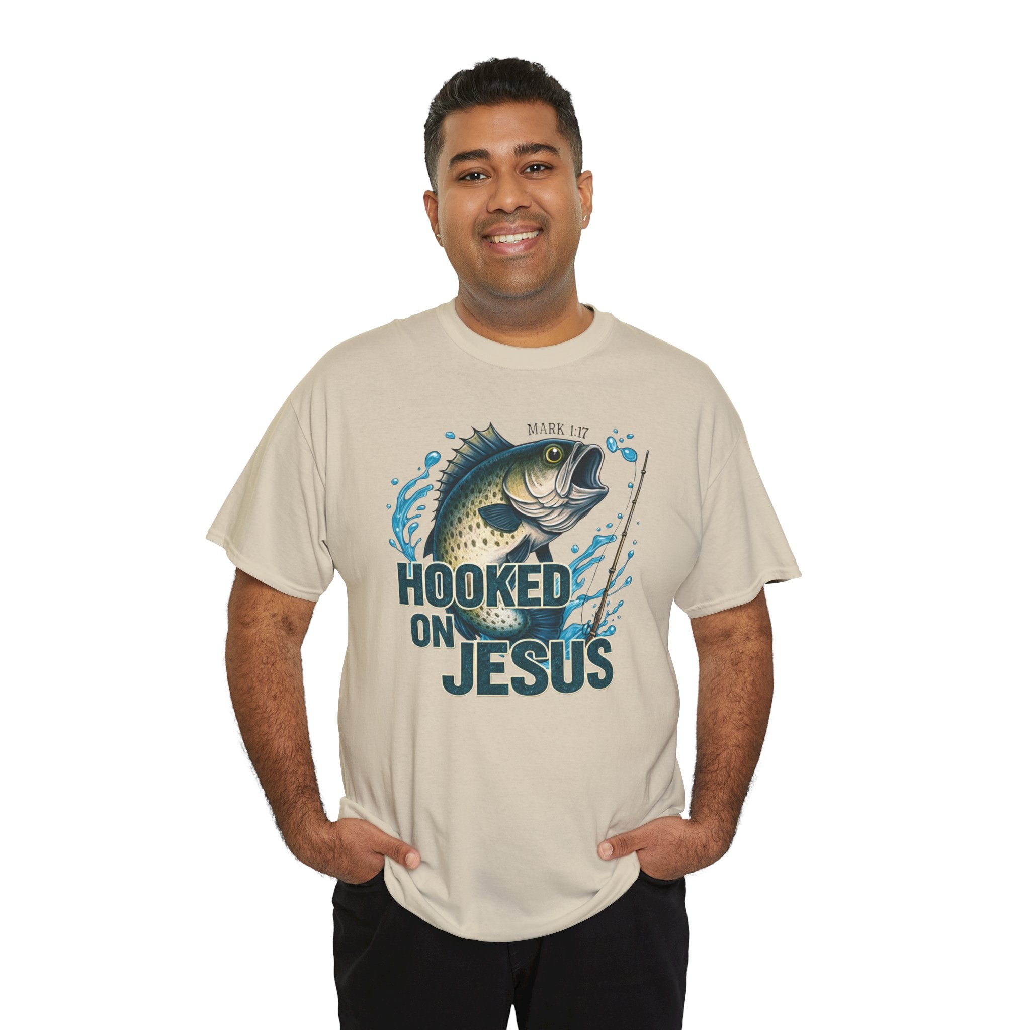 Hooked on Jesus Fishing T‑Shirt