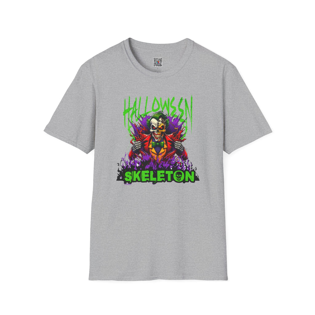 Halloween Skeleton T-Shirt | Neon Horror Clown Graphic Tee | Cr8tive Designs
