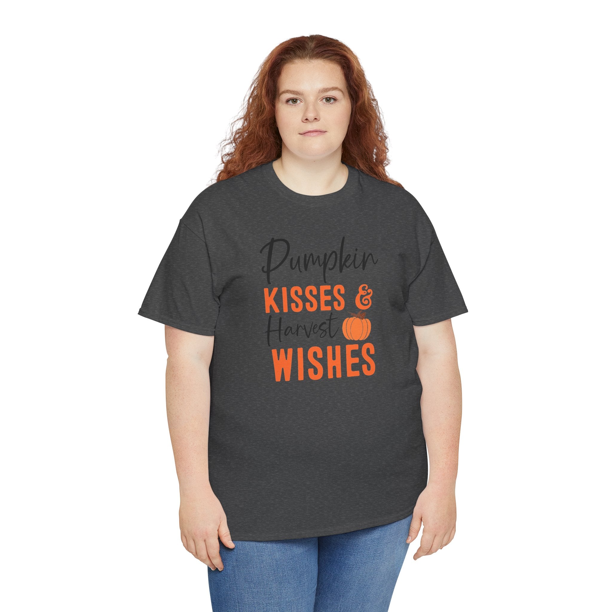 Pumpkin Kisses & Harvest Wishes Tee  | Fall Graphic T-Shirt | Cr8tive Designs