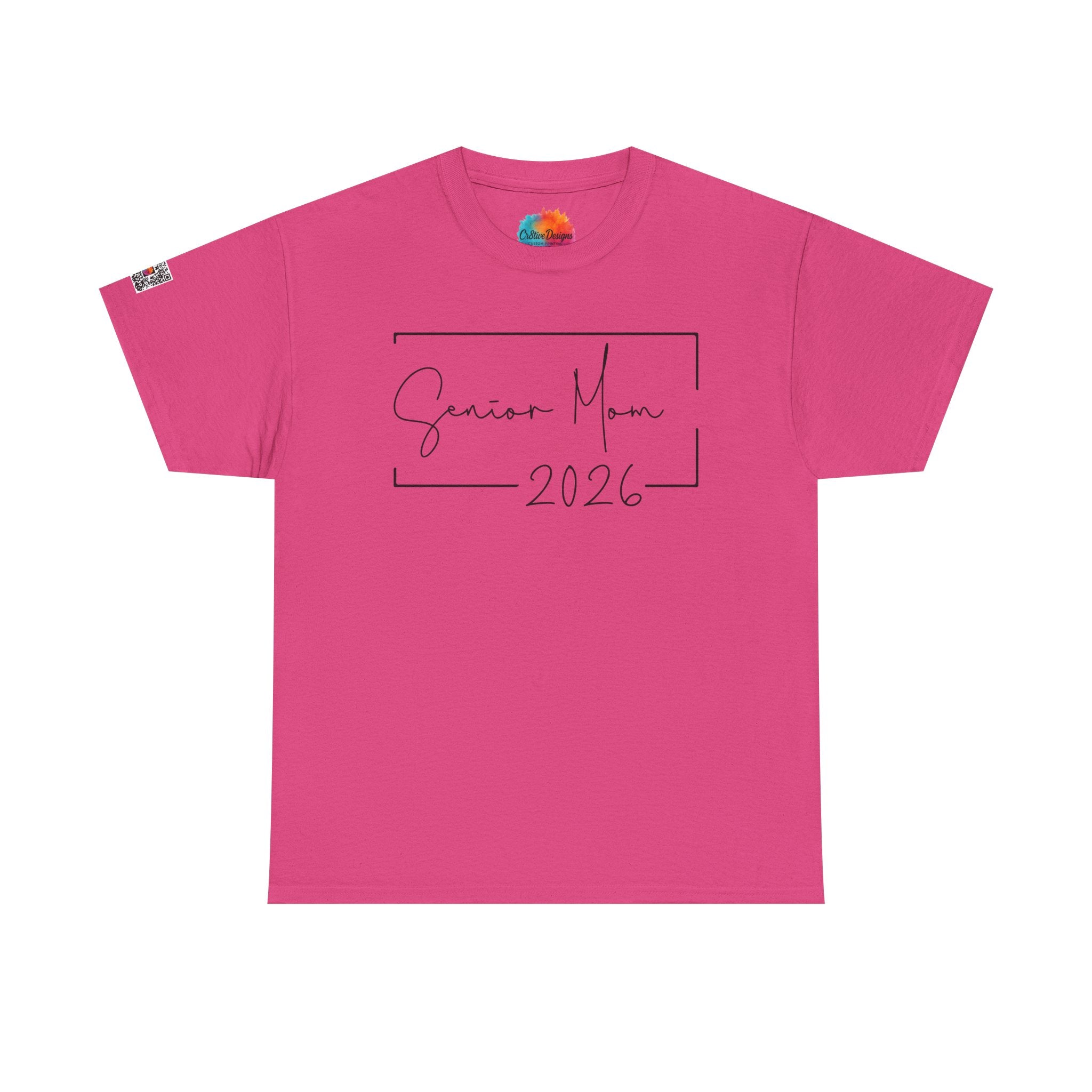 Senior Mom 2026 Script T-Shirt | Minimalist Graduation Tee | Class of 2026 Mom Shirt | Cr8tive Designs