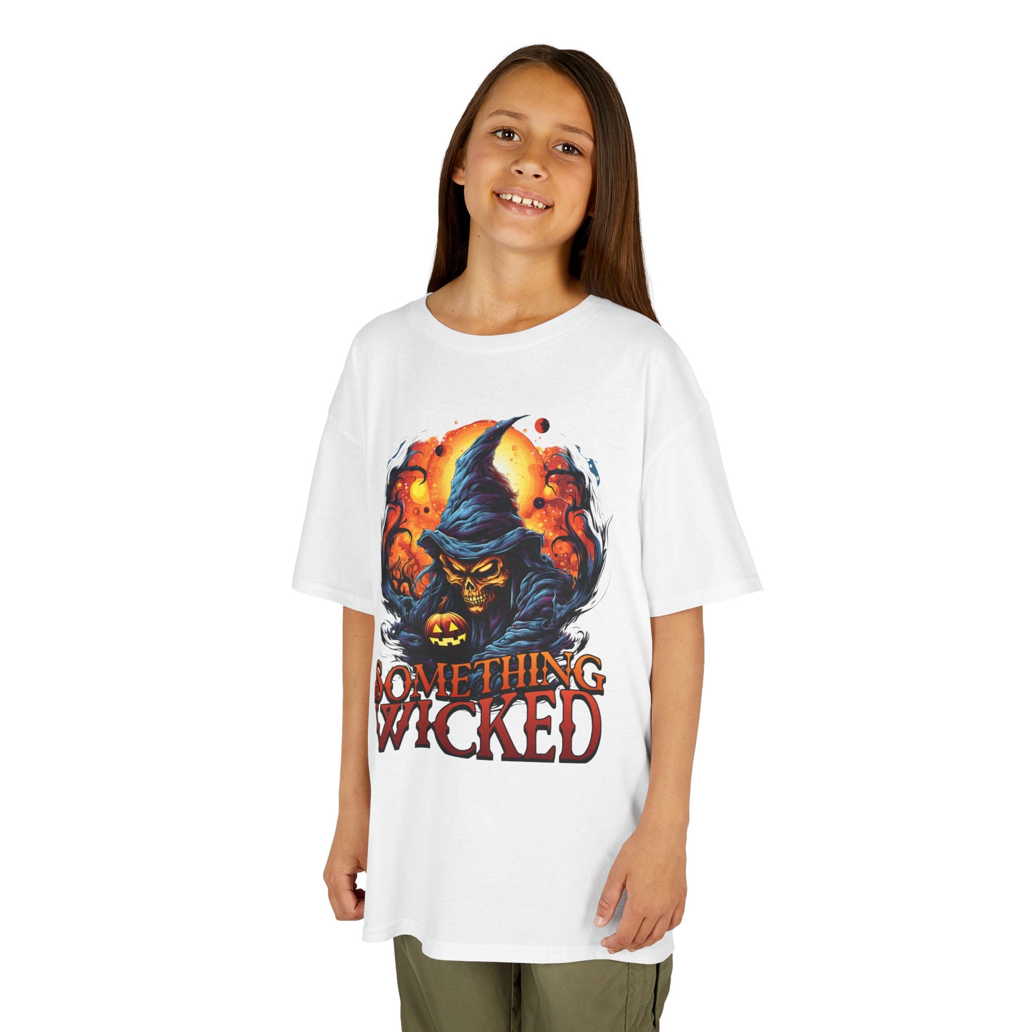 Kids T-Shirt "Something Wicked" Witch Graphic | Halloween Costume Tee | Cr8tive Designs