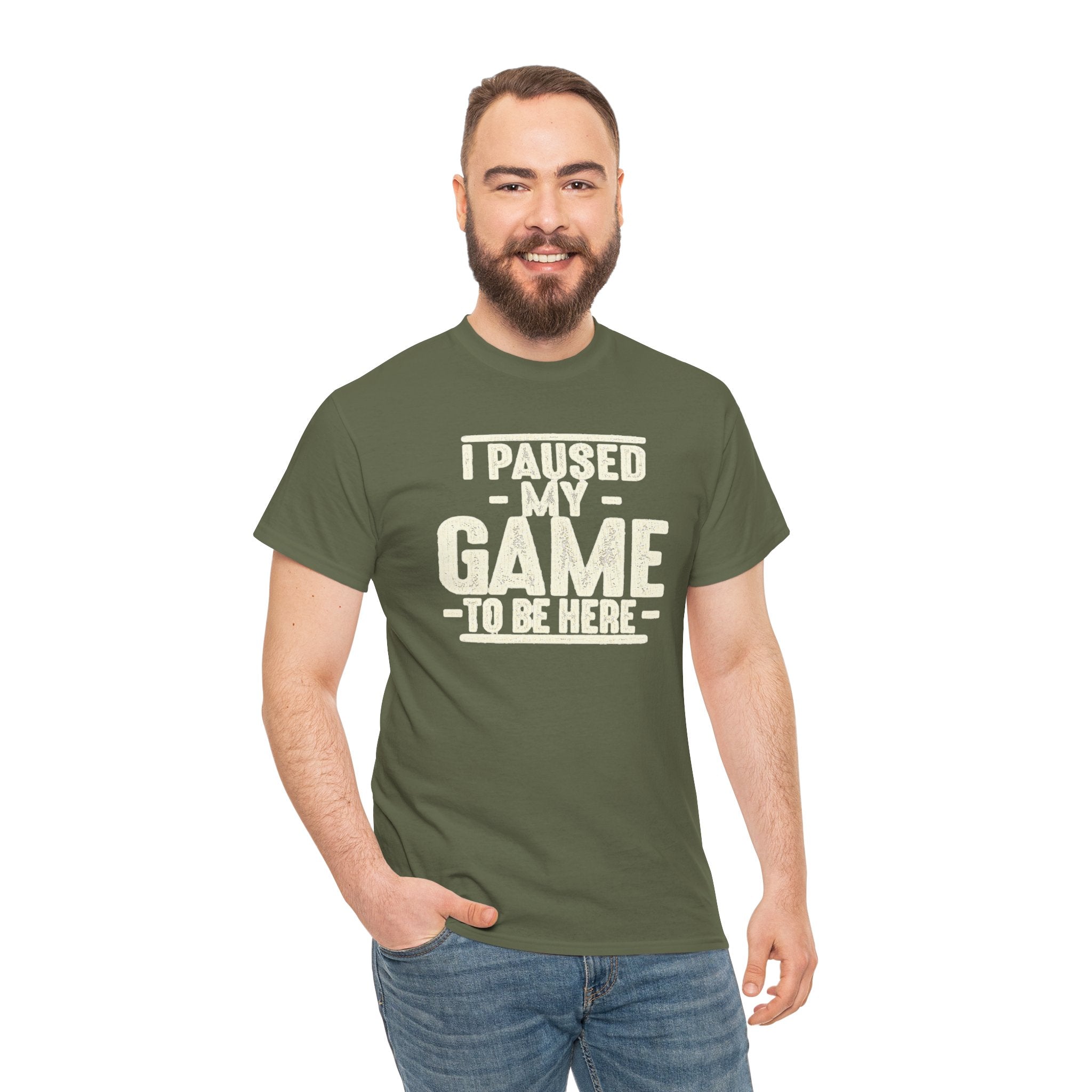 I Paused My Game to Be Here T-Shirt | Funny Gamer Design | Cr8tive Designs
