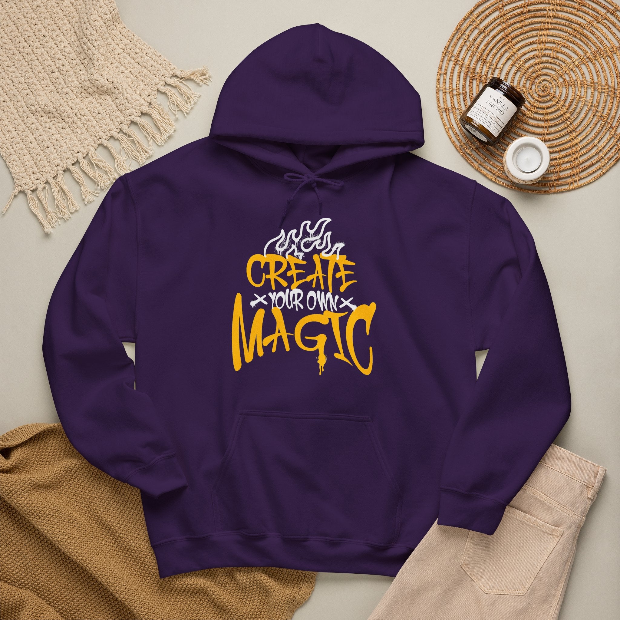 Create Your Own Magic | Bold Inspirational Hoodie | Cr8tive Designs
