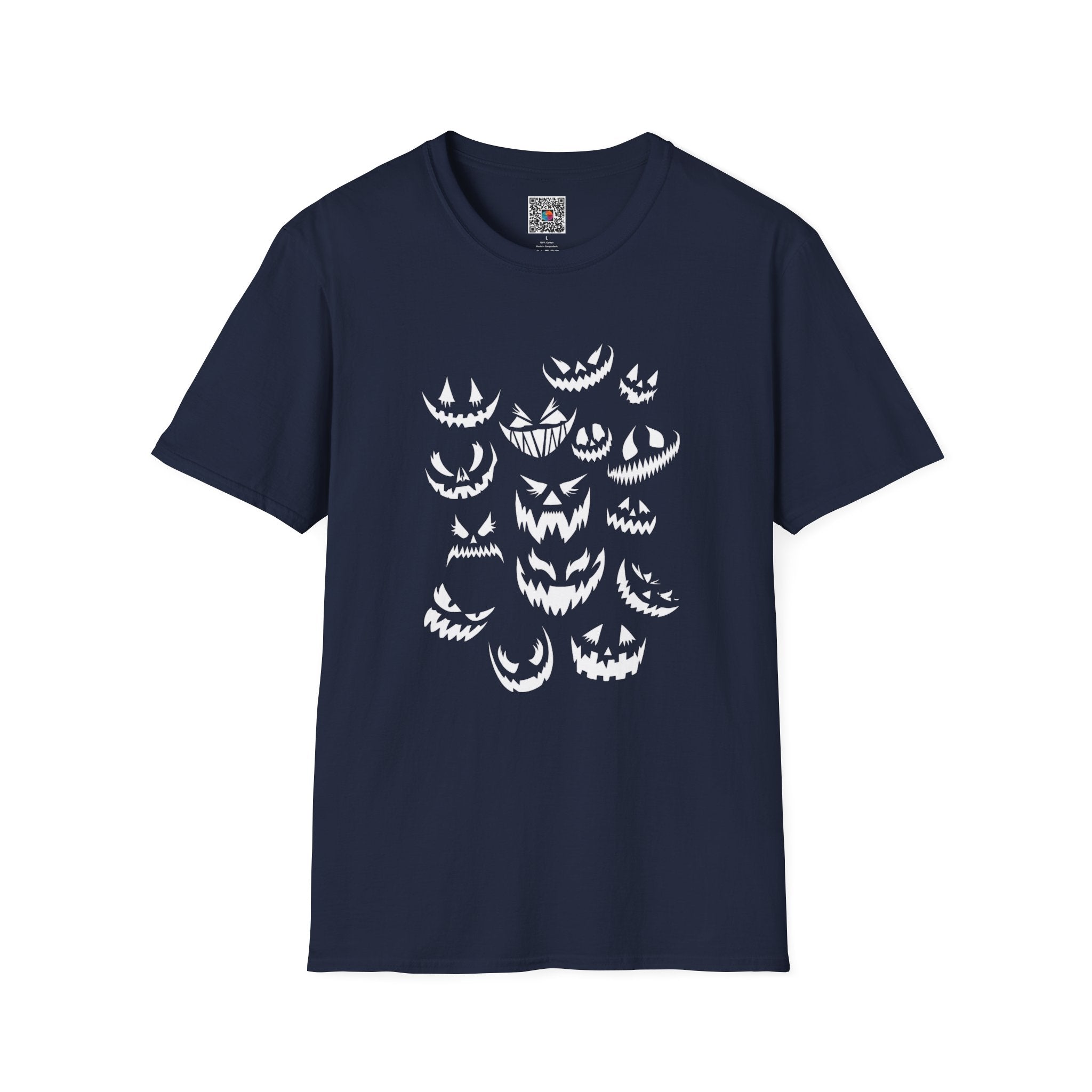 Halloween Jack-O'-Lantern Faces T-Shirt | Spooky Pumpkin Smile Tee | Cr8tive Designs