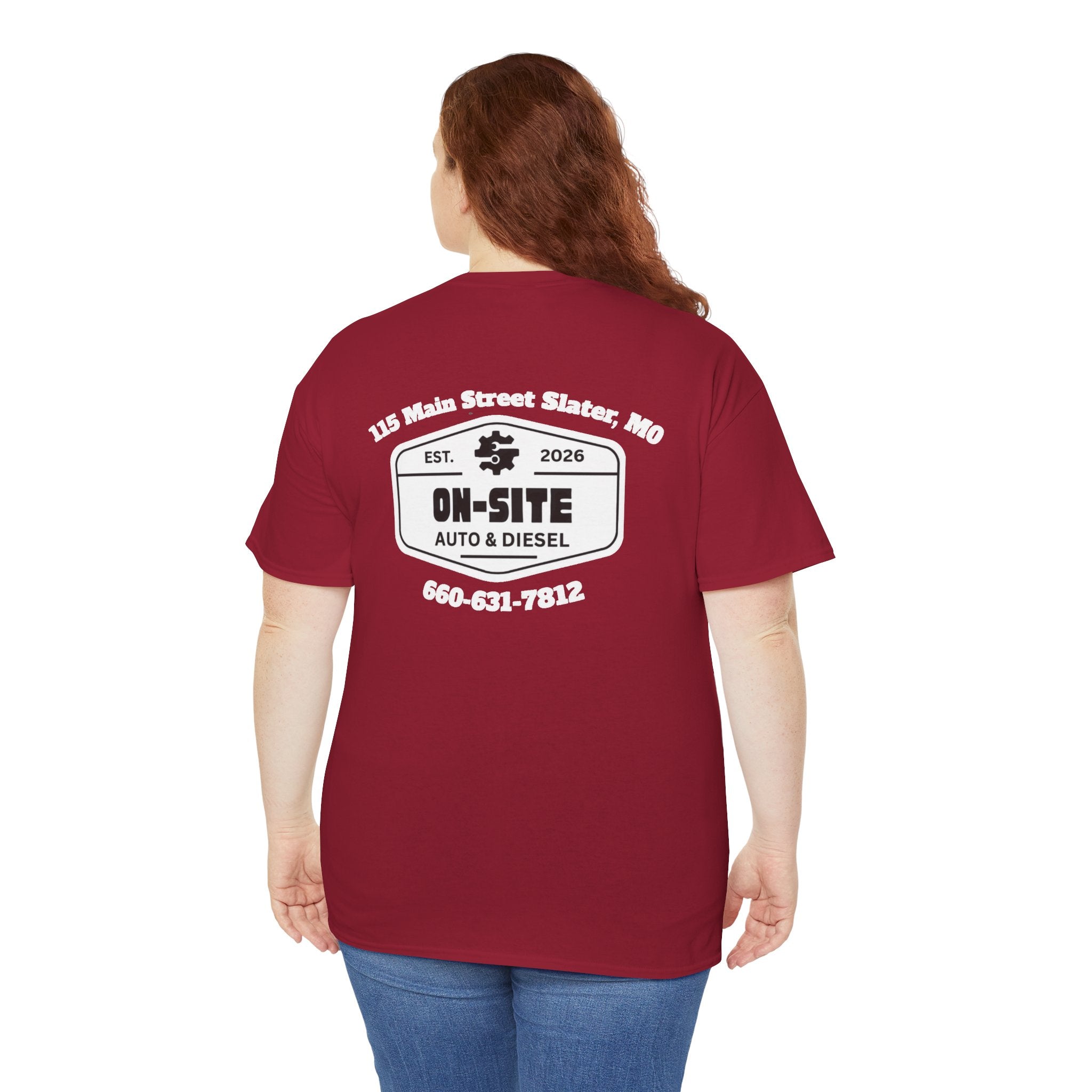 On-Site Auto & Diesel Logo T-Shirt | Local Business Work Shirt | Cr8tive Designs