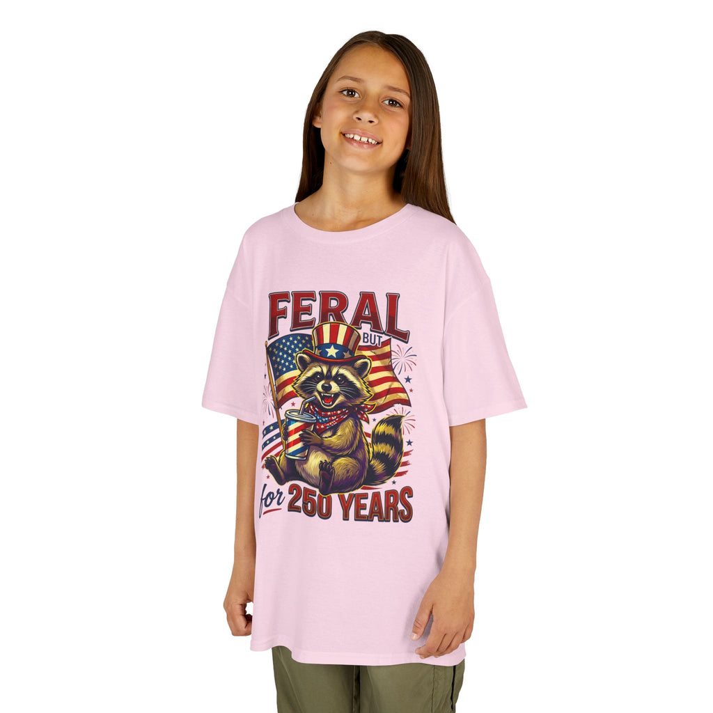 Kids Feral for 250 Years Tee | Patriotic Wildlife Graphic Design | Cr8tive Designs