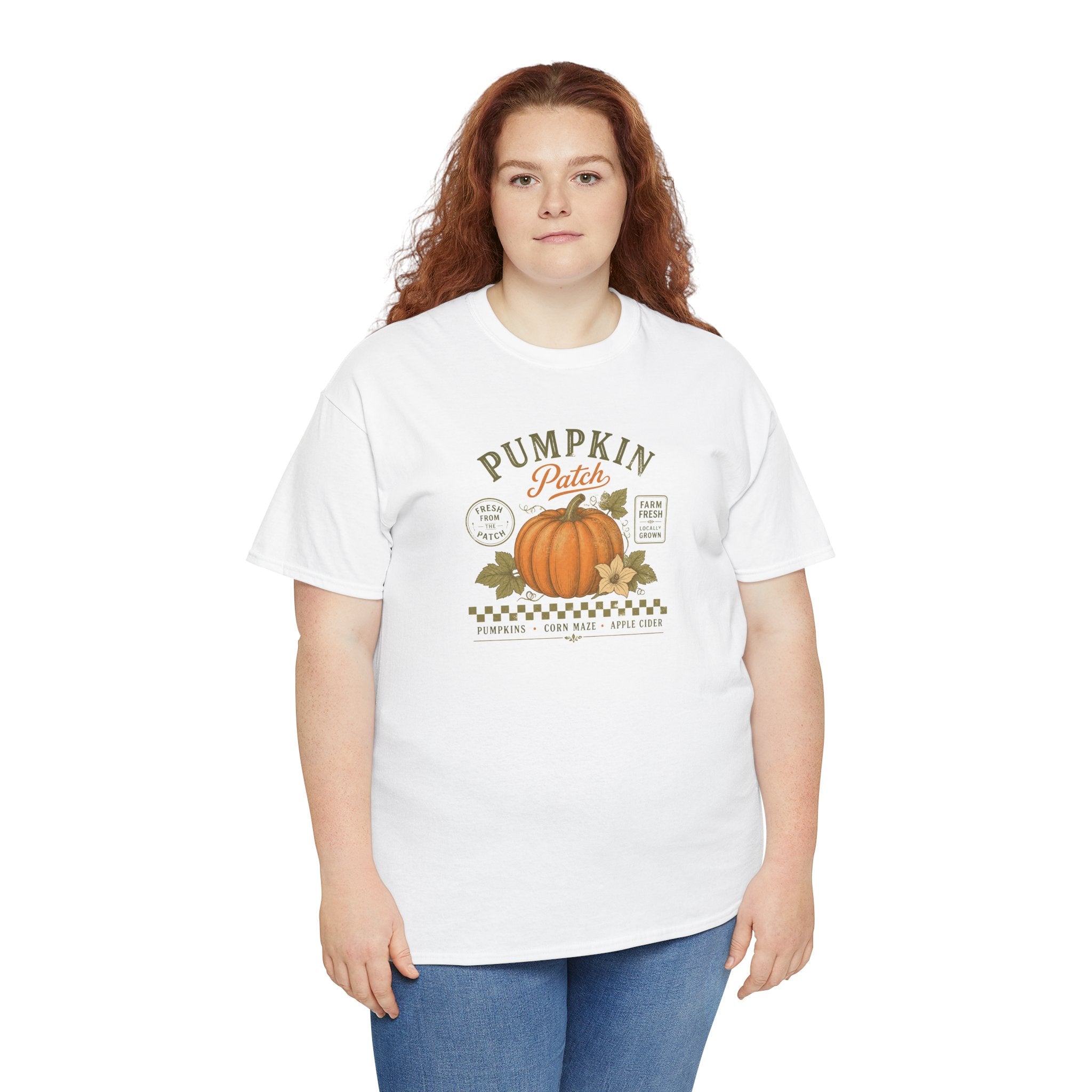Farm Fresh Pumpkin Patch Tee | Retro Country Harvest Graphic T-Shirt | Cr8tive Designs
