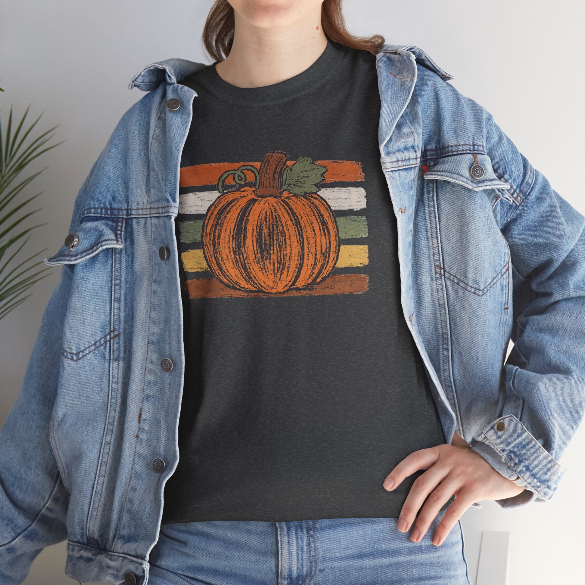 Vintage Retro Pumpkin Sketch Tee | Distressed Fall T-Shirt | Cr8tive Designs