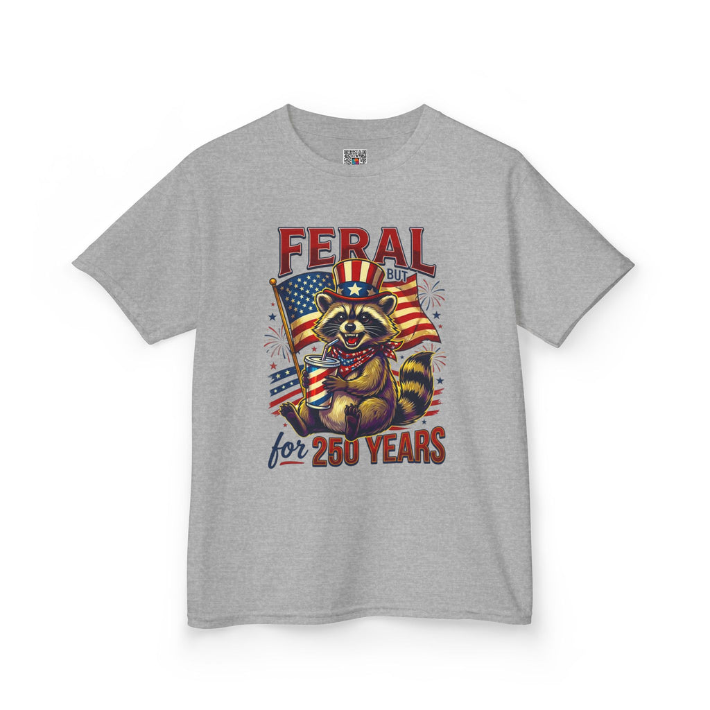 Kids Feral for 250 Years Tee | Patriotic Wildlife Graphic Design | Cr8tive Designs
