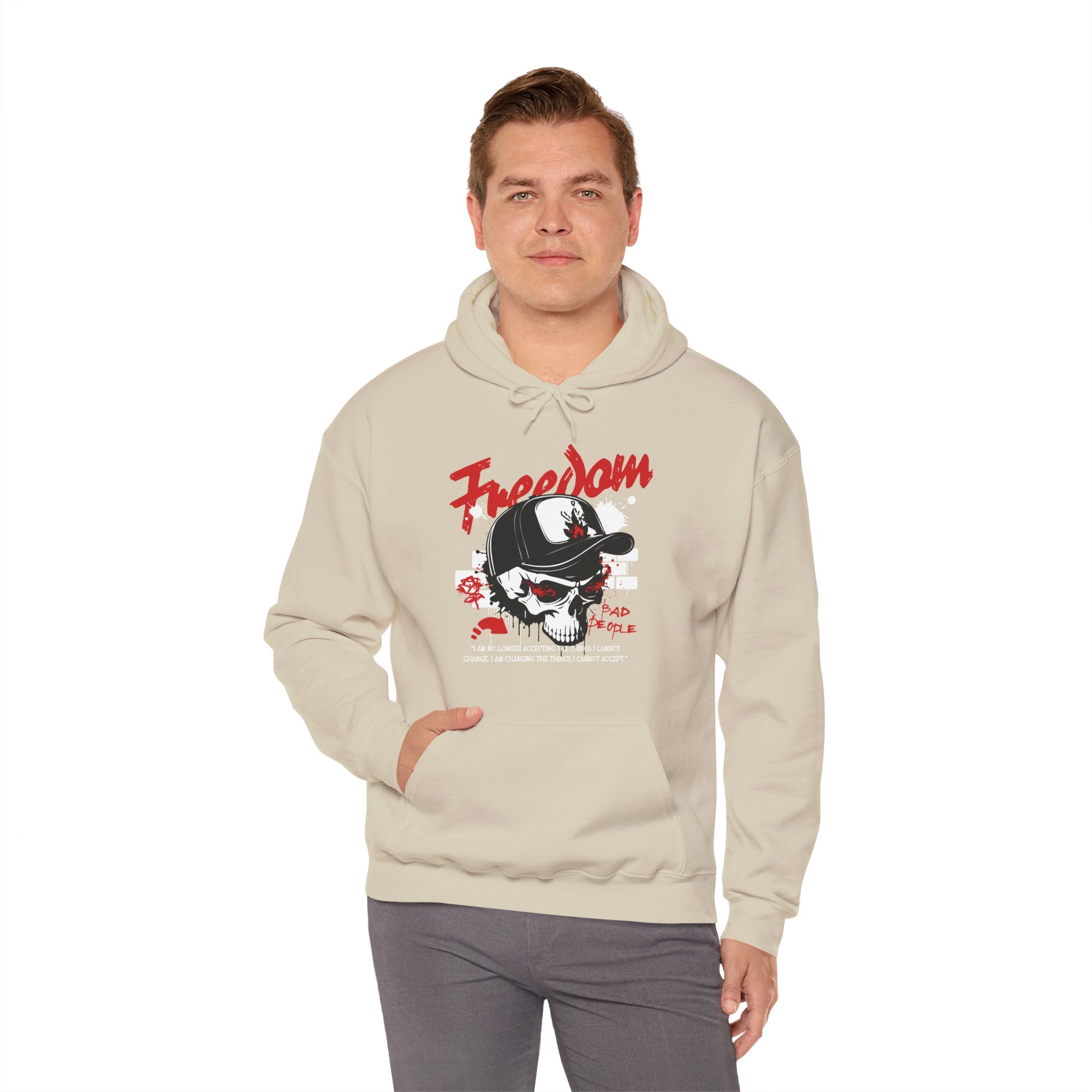 Freedom | Rebellious Skull Streetwear Hoodie | Cr8tive Designs
