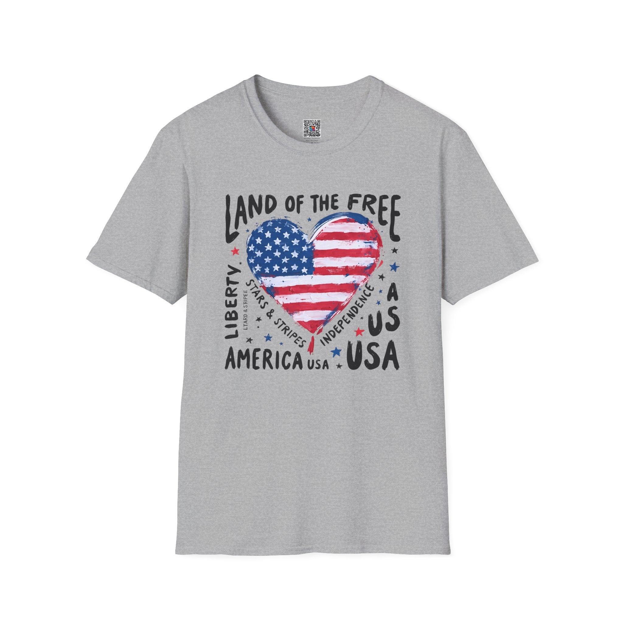 Land of the Free | Patriotic Heart Flag Design | Cr8tive Designs