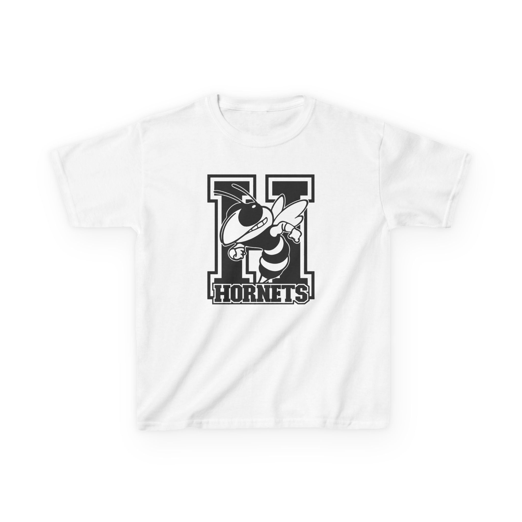 Hornets Letter H Mascot Youth T-Shirt | School Spirit Mascot Tee | Cr8tive Designs