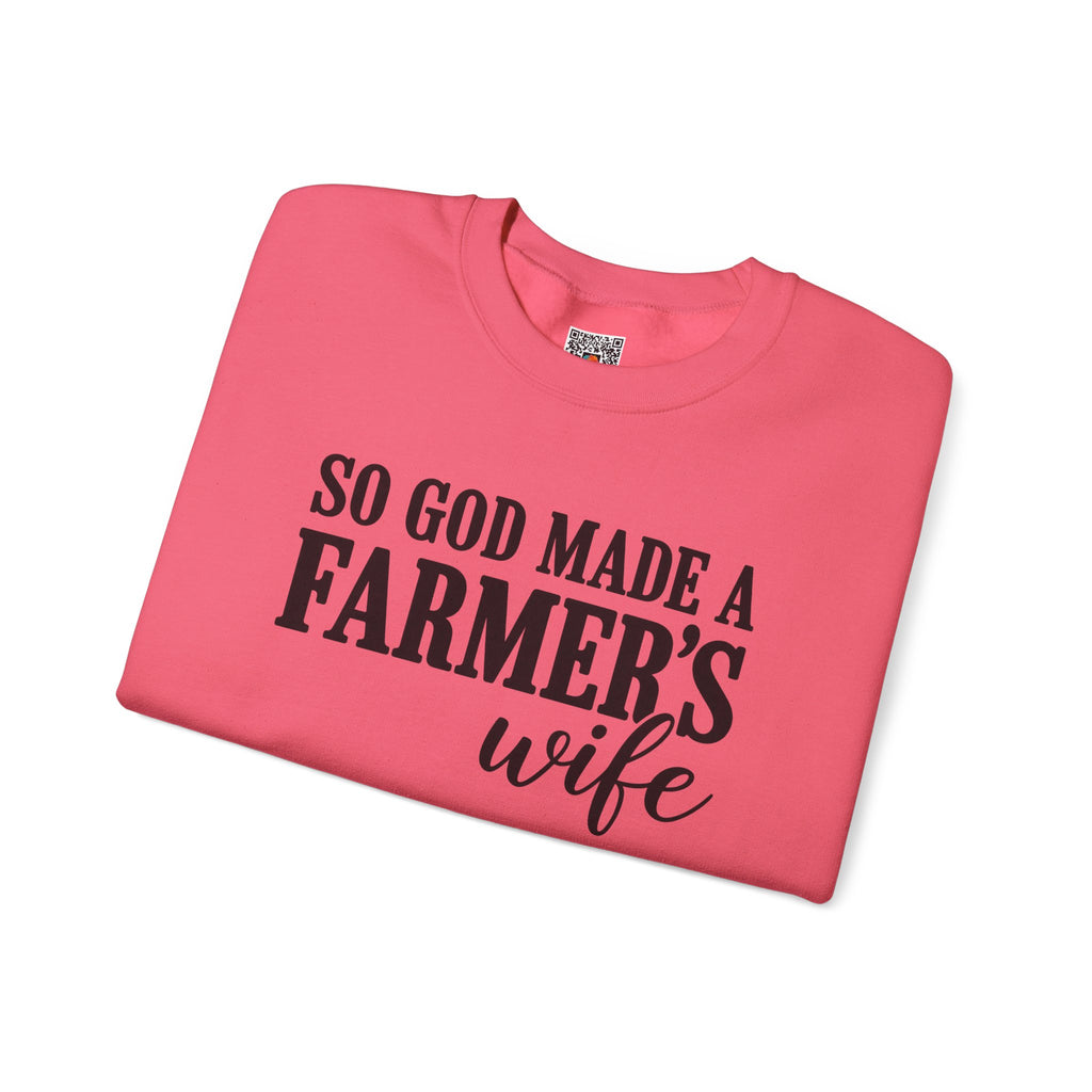 So God Made A Farmer's Wife Sweatshirt | Country Farmhouse Crewneck | Cr8tive Designs