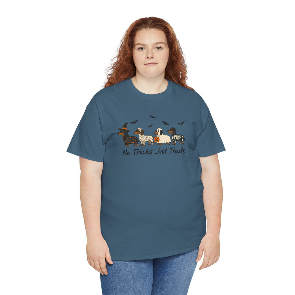 No Tricks Just Treats Tee | Cute Halloween Dogs Graphic T-Shirt | Cr8tive Designs