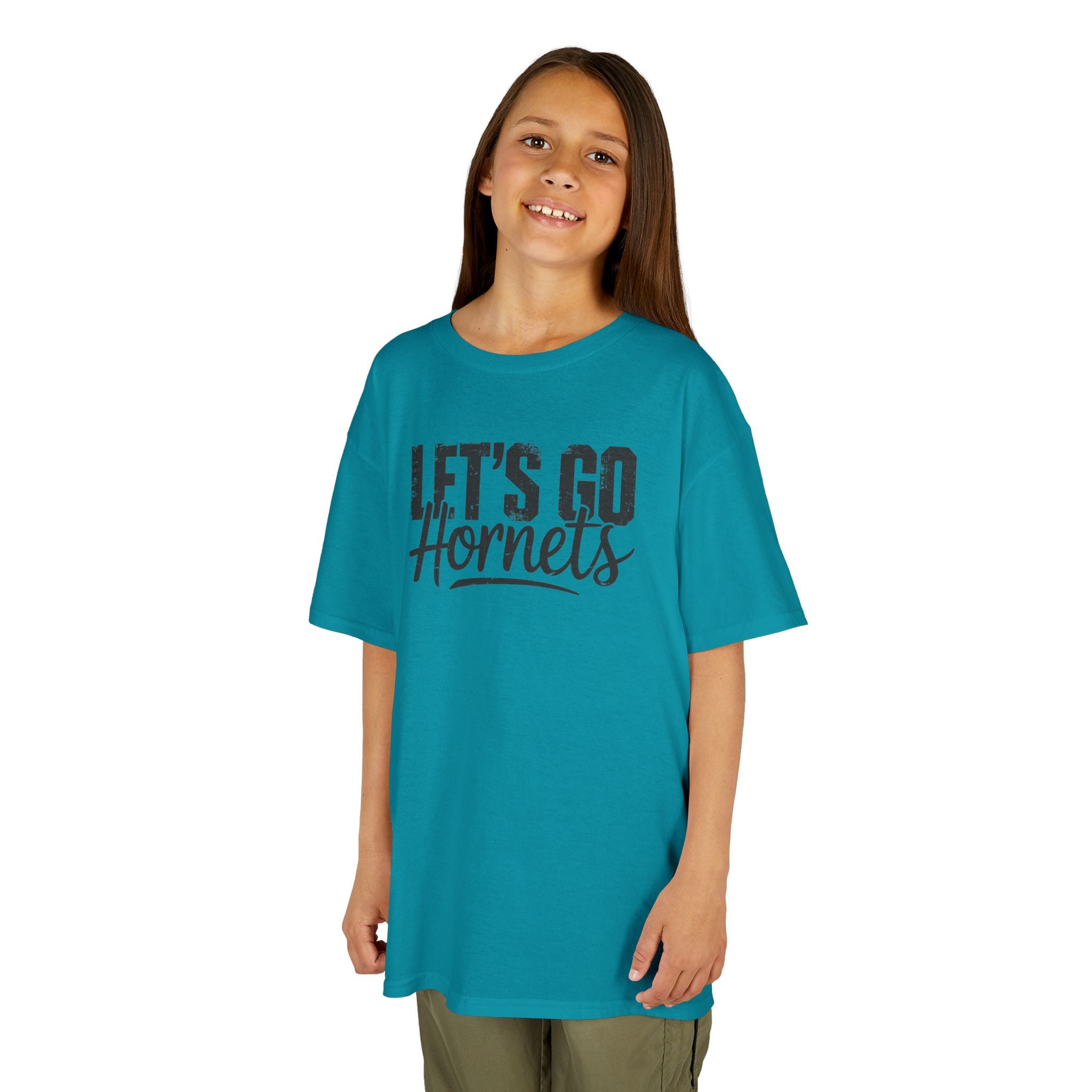 Let's Go Hornets Youth Graphic T-Shirt | School Spirit Mascot Tee | Cr8tive Designs