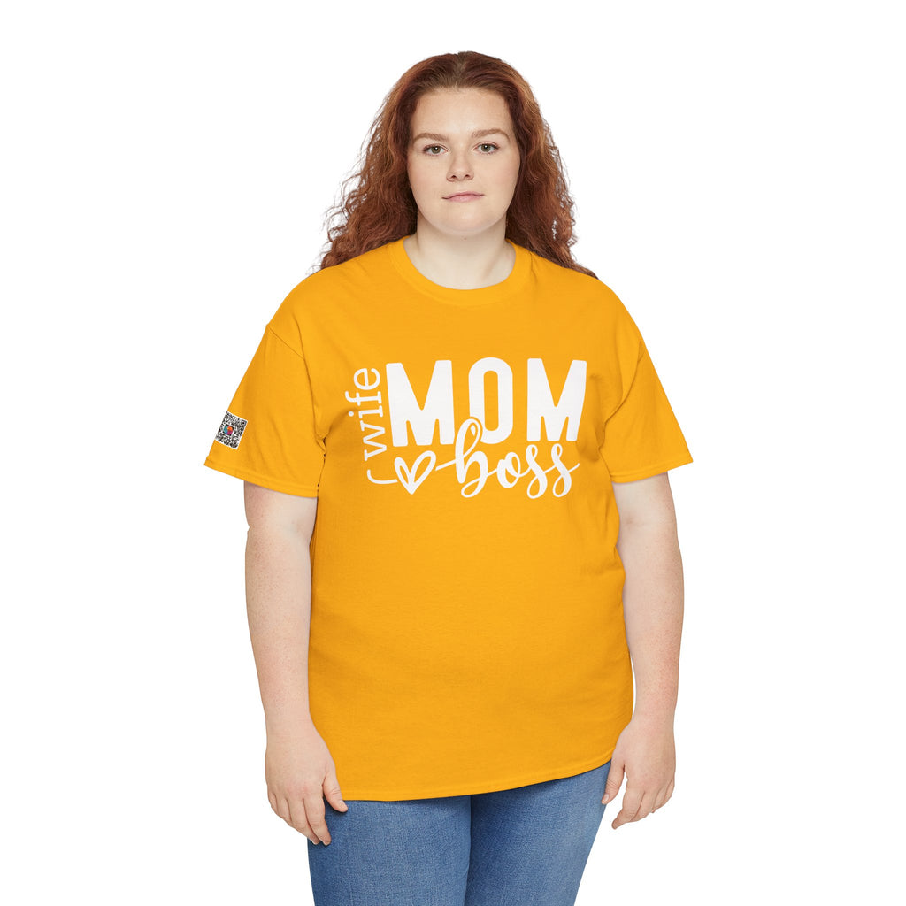 Wifey Mom Boss Graphic Tee – Trendy Mom Life Shirt, Stylish Mama Statement Tee | Cr8tive Designs