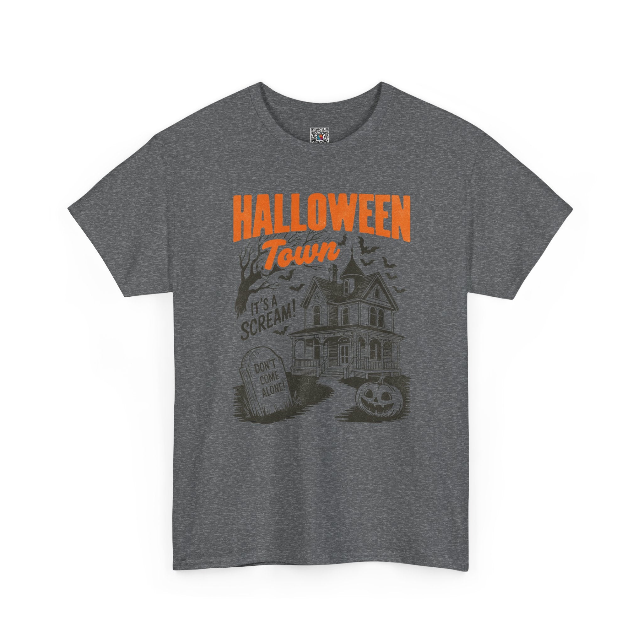 Halloween Town Haunted House Graphic T-Shirt | Spooky Season Vintage Halloween Tee | Cr8tive Designs
