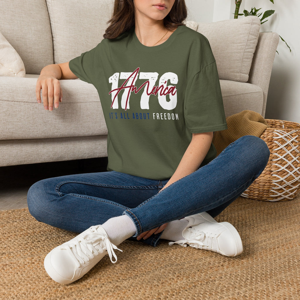 1776 America Freedom T-Shirt — Patriotic Independence Day Tee/Cr8tive Designs