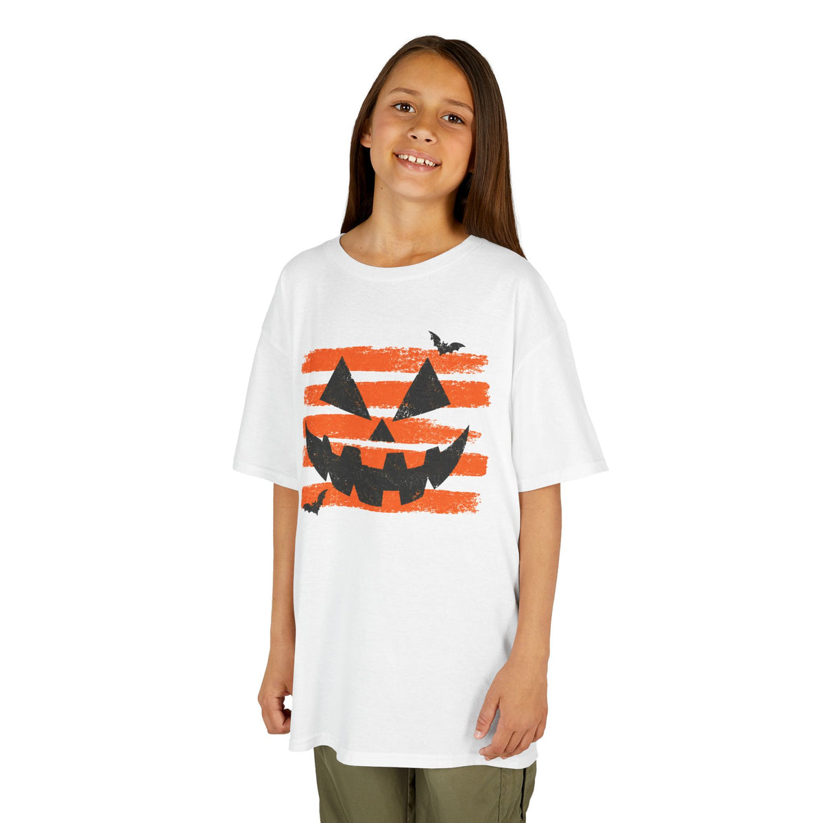 Spooky Jack O Lantern Tee | Youth Halloween Graphic T-Shirt | Cr8tive Designs