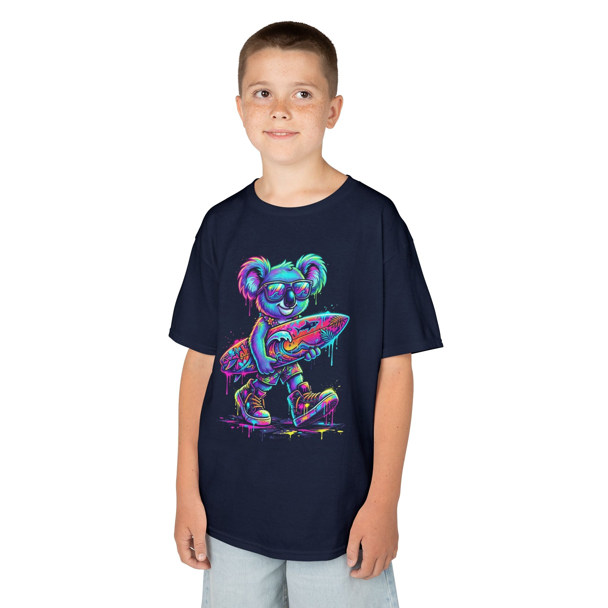 Neon Surfing Koala Graphic Tee | Cr8tive Designs