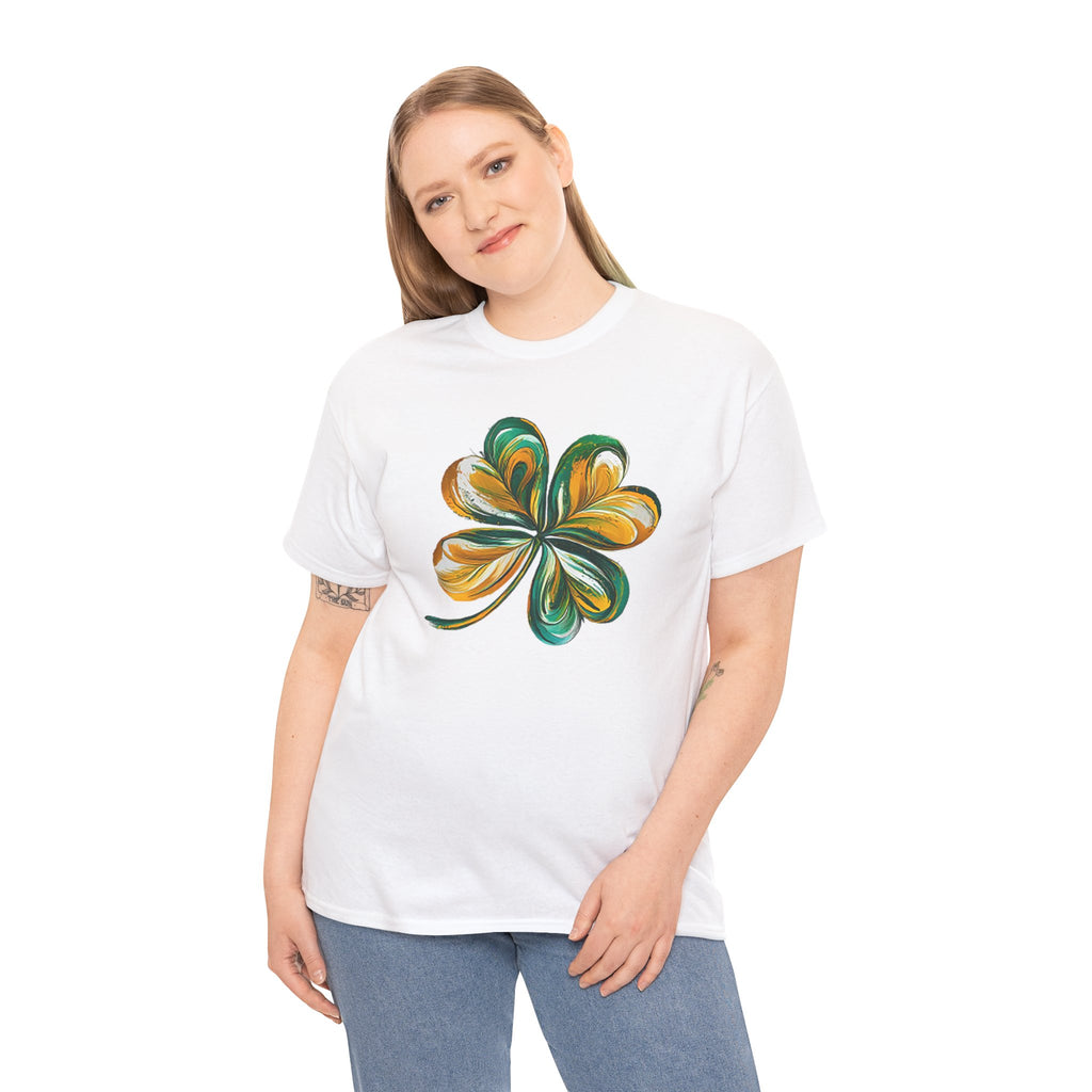 St. Patrick's Day Green & Gold Clover T-Shirt/Cr8tive Designs