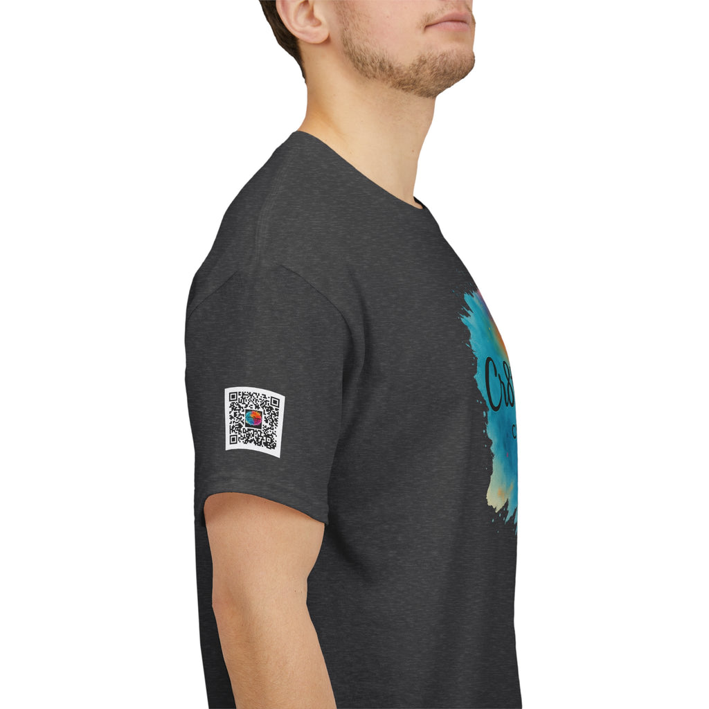 Watercolor Splash T‑Shirt — "Cr8tive Designs" Custom Printing Logo Tee