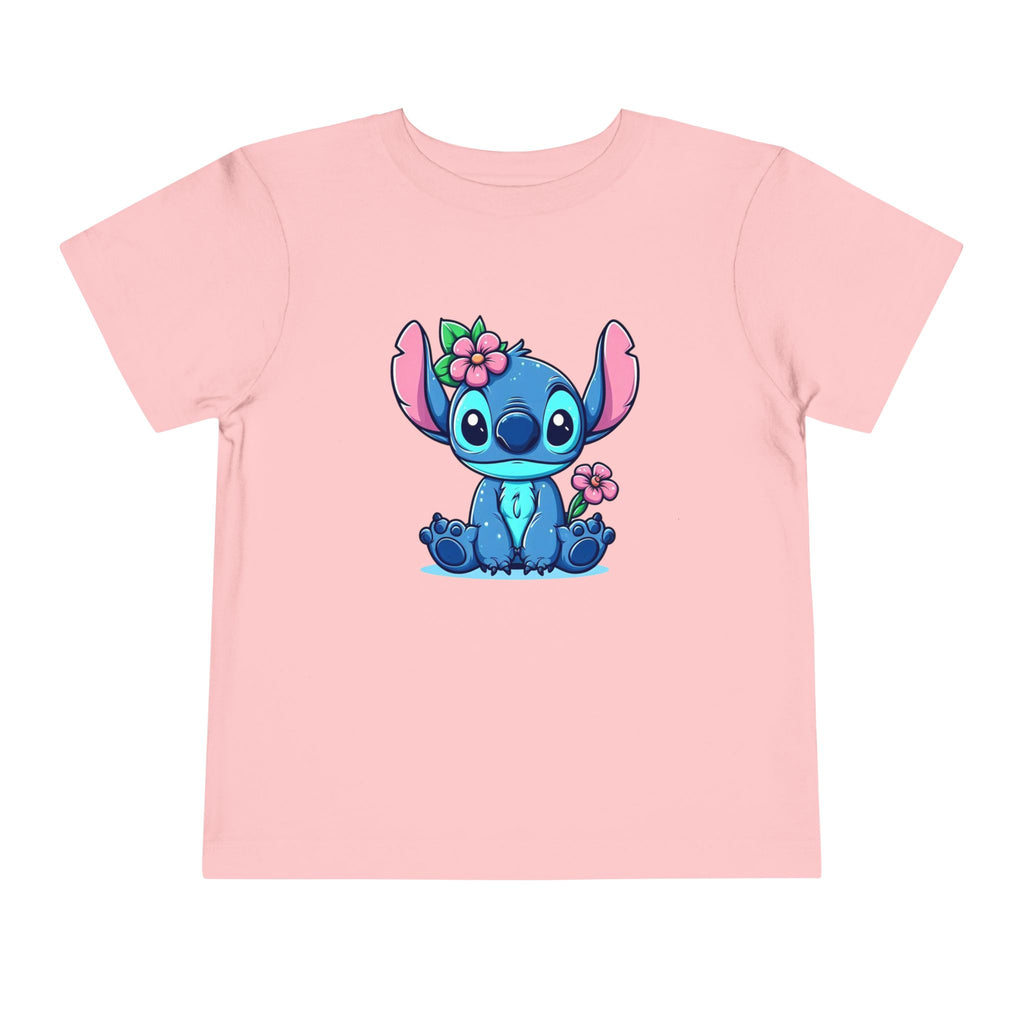 Floral Stitch Toddler Tee | Cute Tropical Character T-Shirt | Cr8tive Designs
