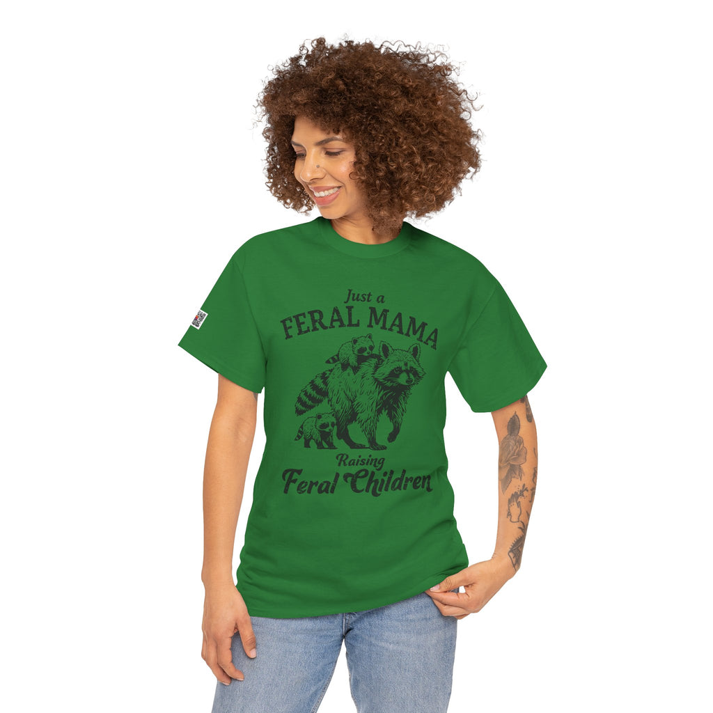 Feral Mama Graphic Tee – Funny Mom Life Shirt, Raising Feral Children Tee | Cr8tive Designs