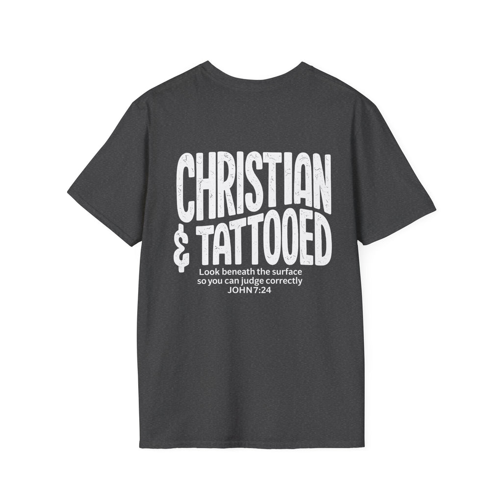 Christian & Tattooed | John 7:24 Scripture T-Shirt | Cr8tive Designs