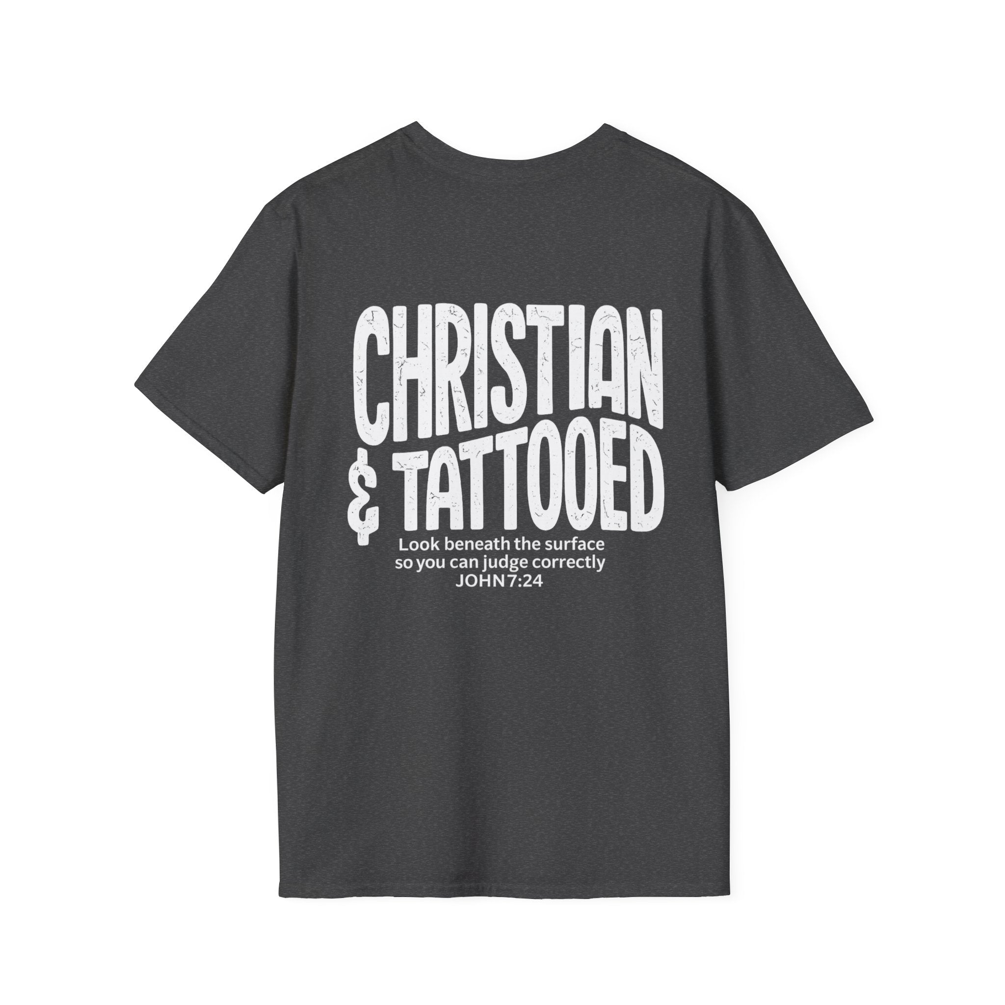 Christian & Tattooed | John 7:24 Scripture T-Shirt | Cr8tive Designs