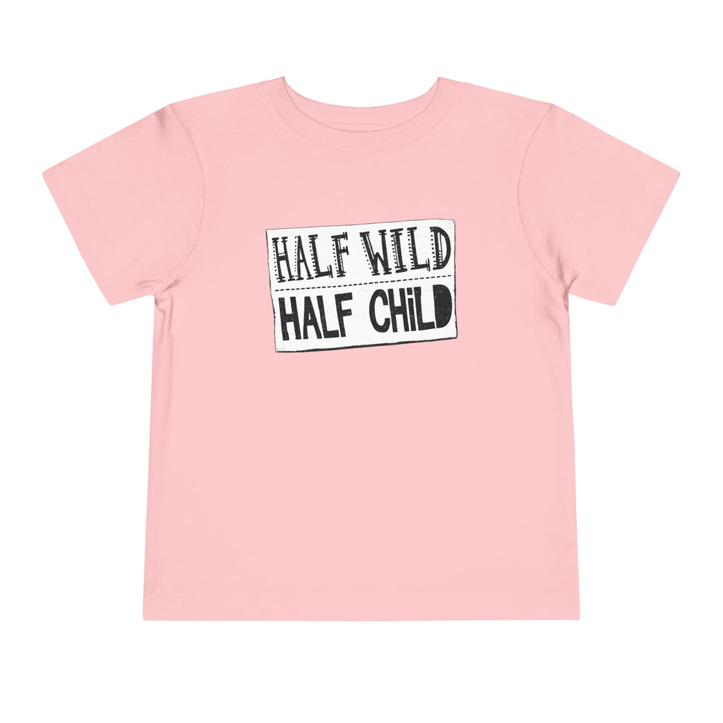 Half Wild Half Child Toddler Tee | Funny Wild Kid T-Shirt | Cr8tive Designs