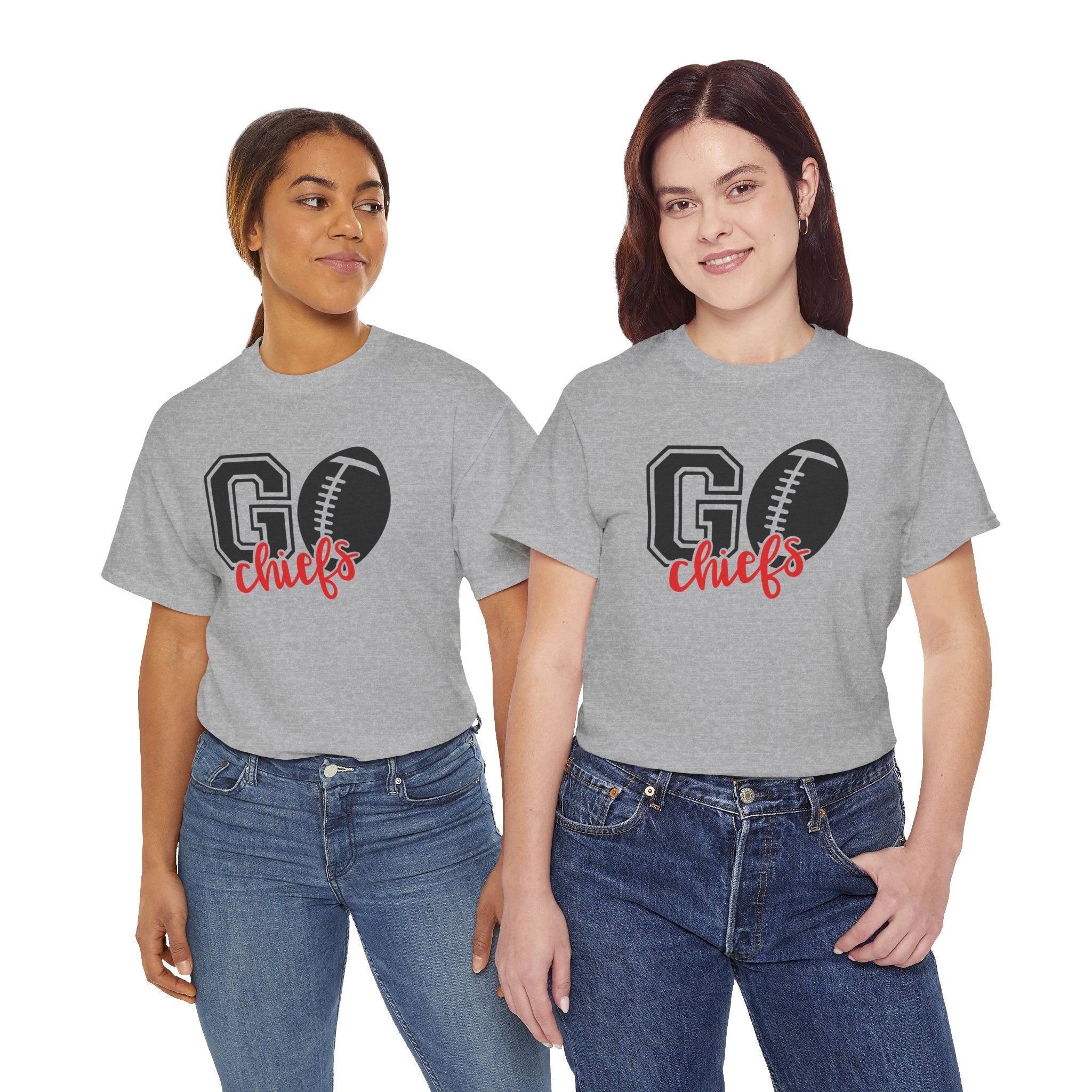 Go Chiefs Football T-Shirt | Game Day Tailgate Graphic Tee | Cr8tive Designs