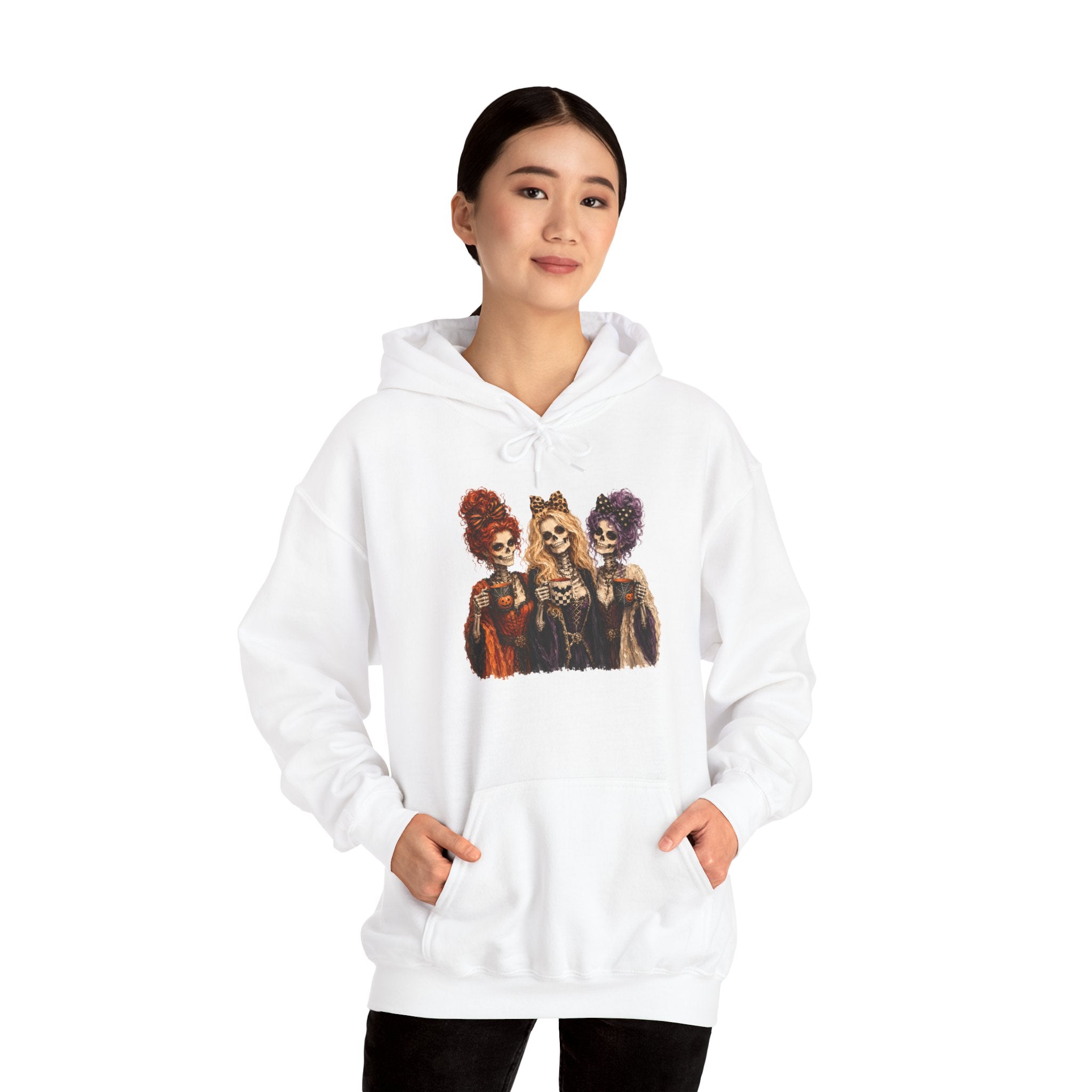 Skeleton Witch Sisters Graphic Hoodie | Cr8tive Designs