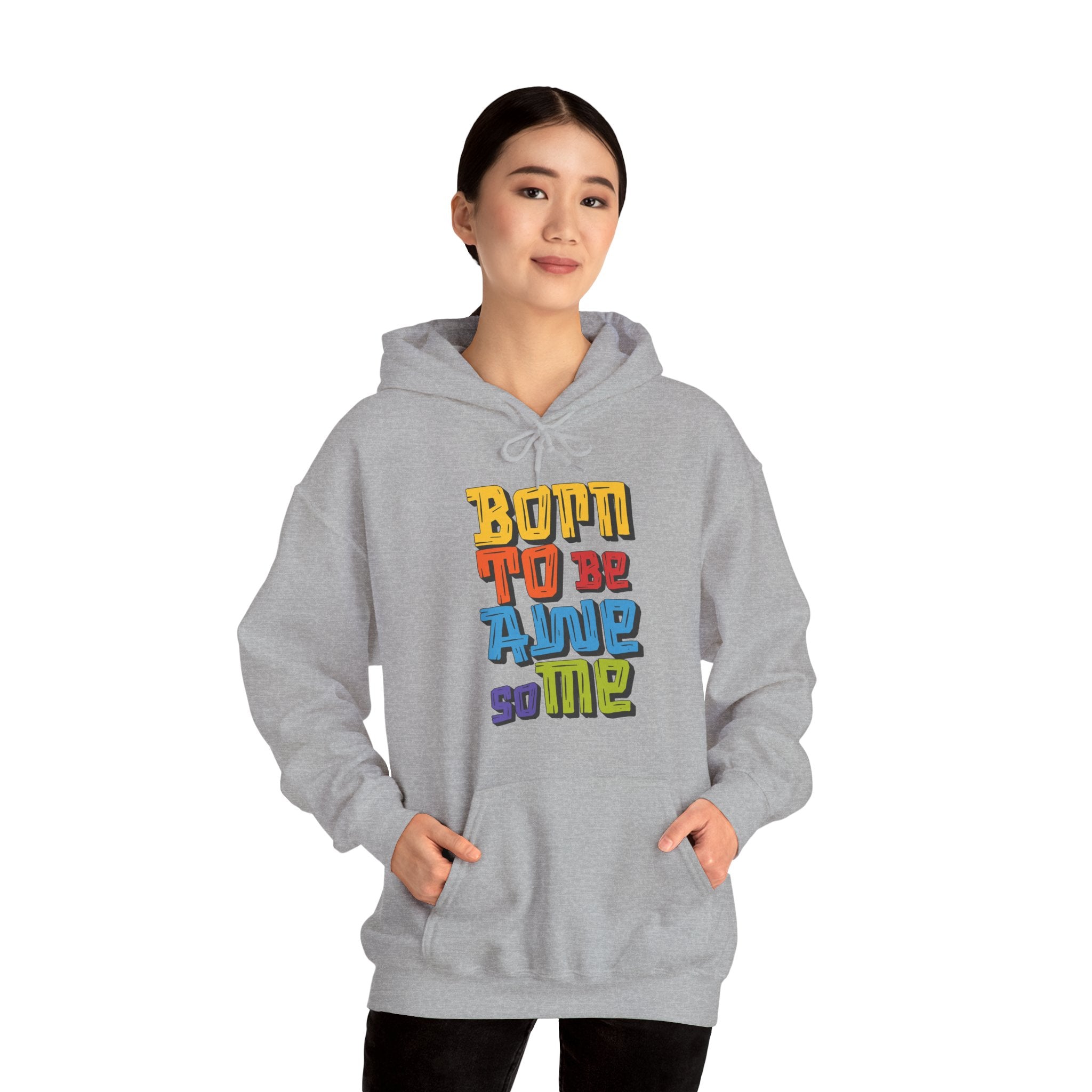 Born to Be Awesome | Colorful Retro Hoodie | Cr8tive Designs