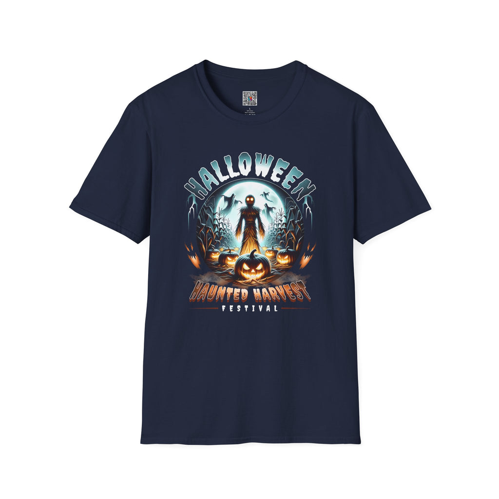 Halloween Scarecrow T‑Shirt | Creepy Pumpkin & Crows Graphic Tee | Cr8tive Designs