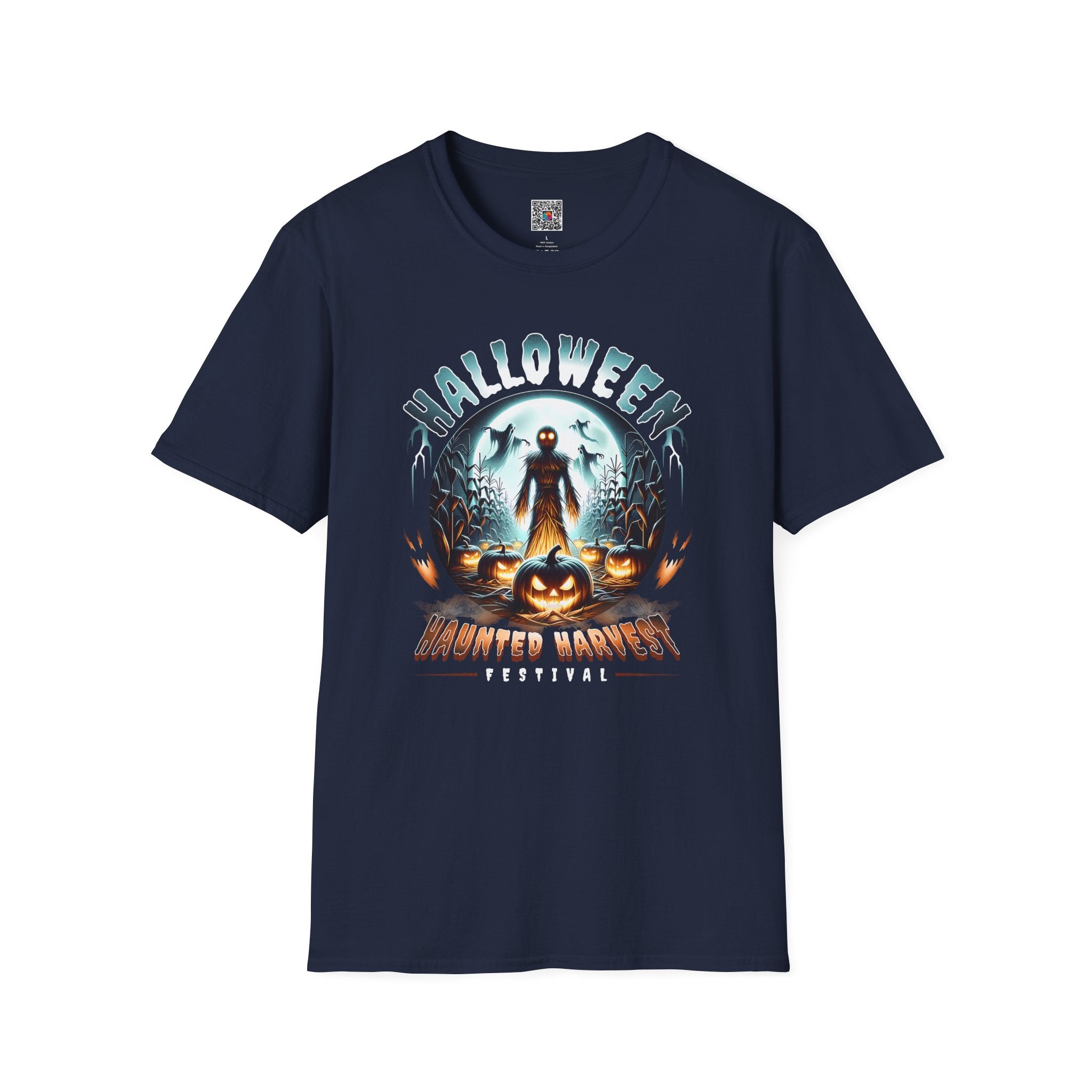 Halloween Scarecrow T‑Shirt | Creepy Pumpkin & Crows Graphic Tee | Cr8tive Designs