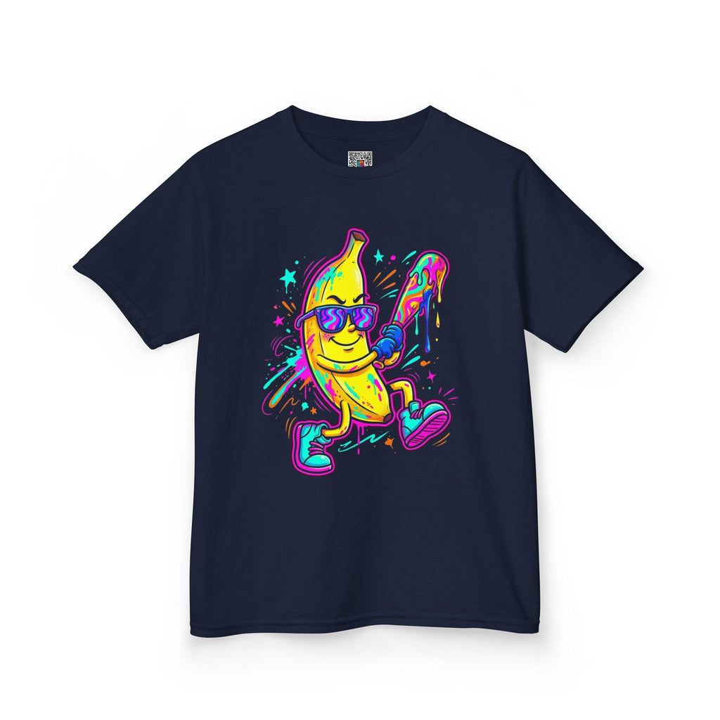 Kids T-Shirt | Neon Skateboarding Banana Graphic Tee | Cr8tive Designs