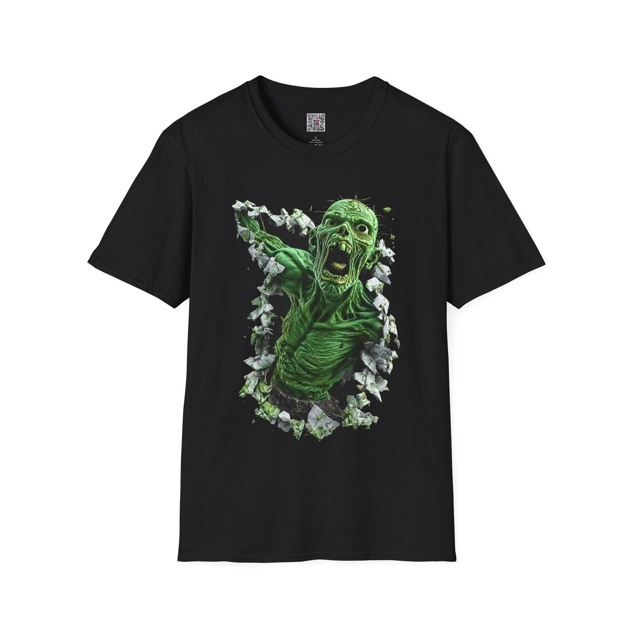 Zombie Breakout T-Shirt | Green Screaming Undead Horror Tee | Cr8tive Designs