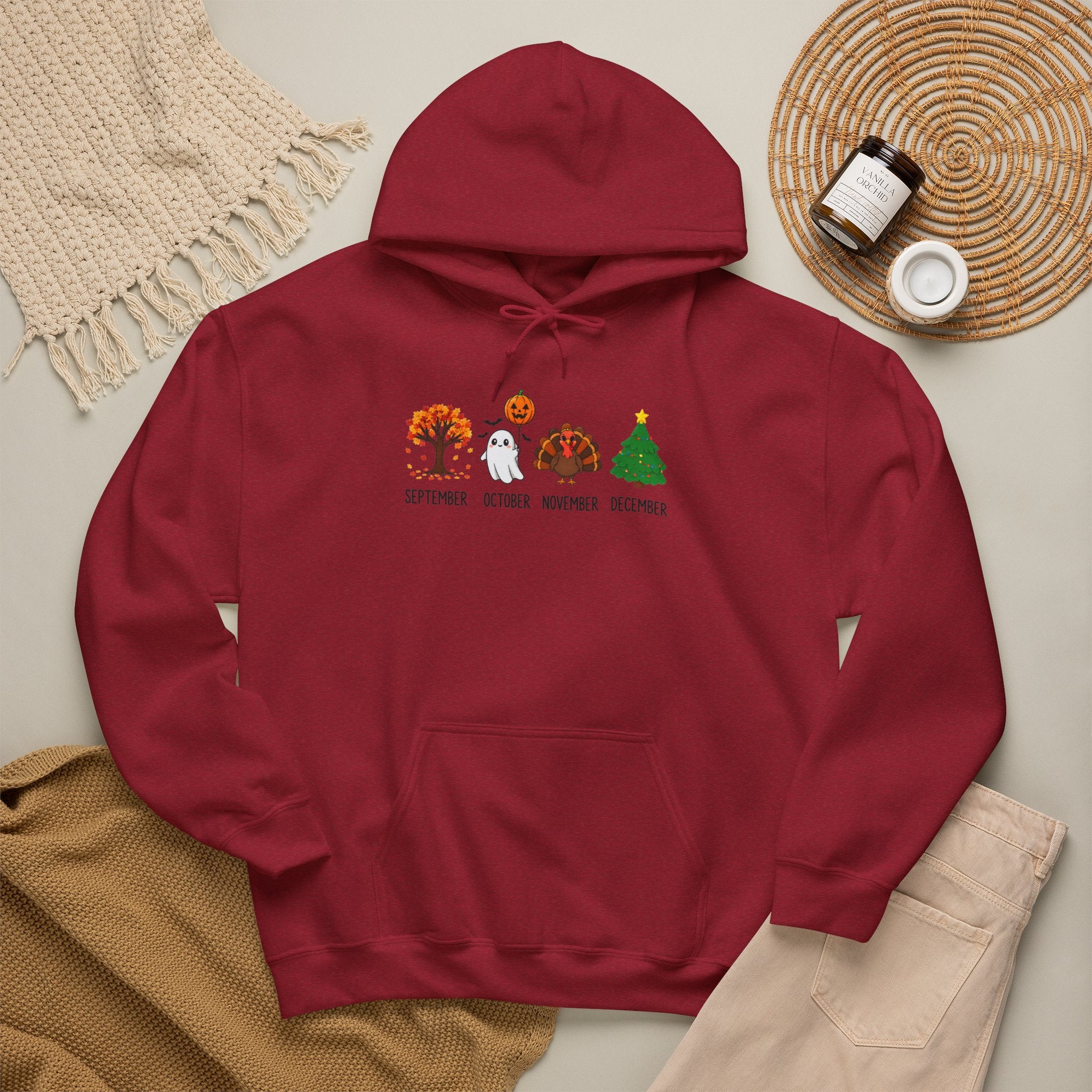 Cozy Holiday Months Graphic Hoodie | Cr8tive Designs