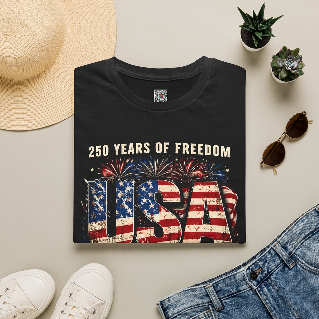 250 Years of Freedom | Rustic Patriotic USA Flag Design | Cr8tive Designs