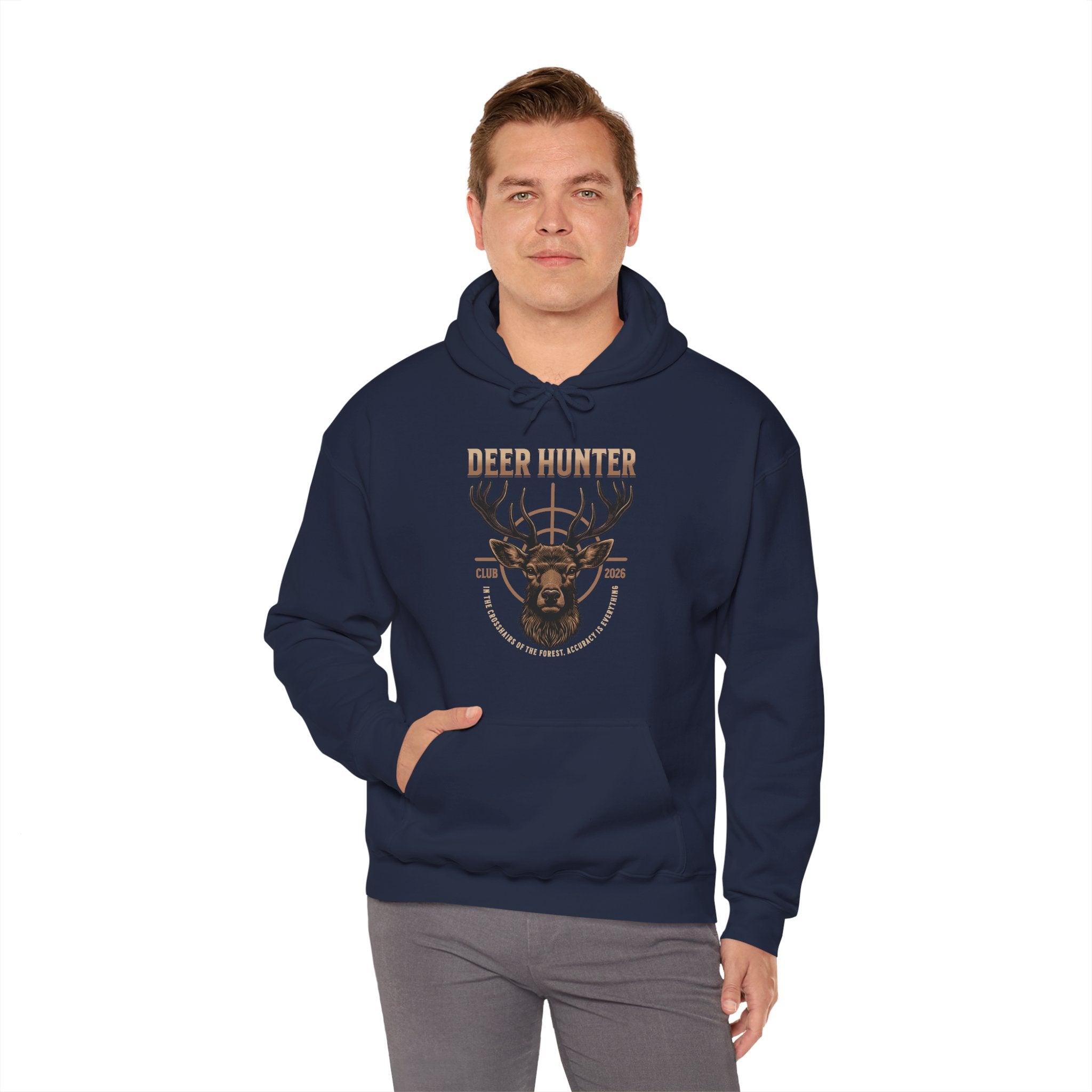Deer Hunter Hoodie | Rustic Buck & Hunting Club Design | Cr8tive Designs