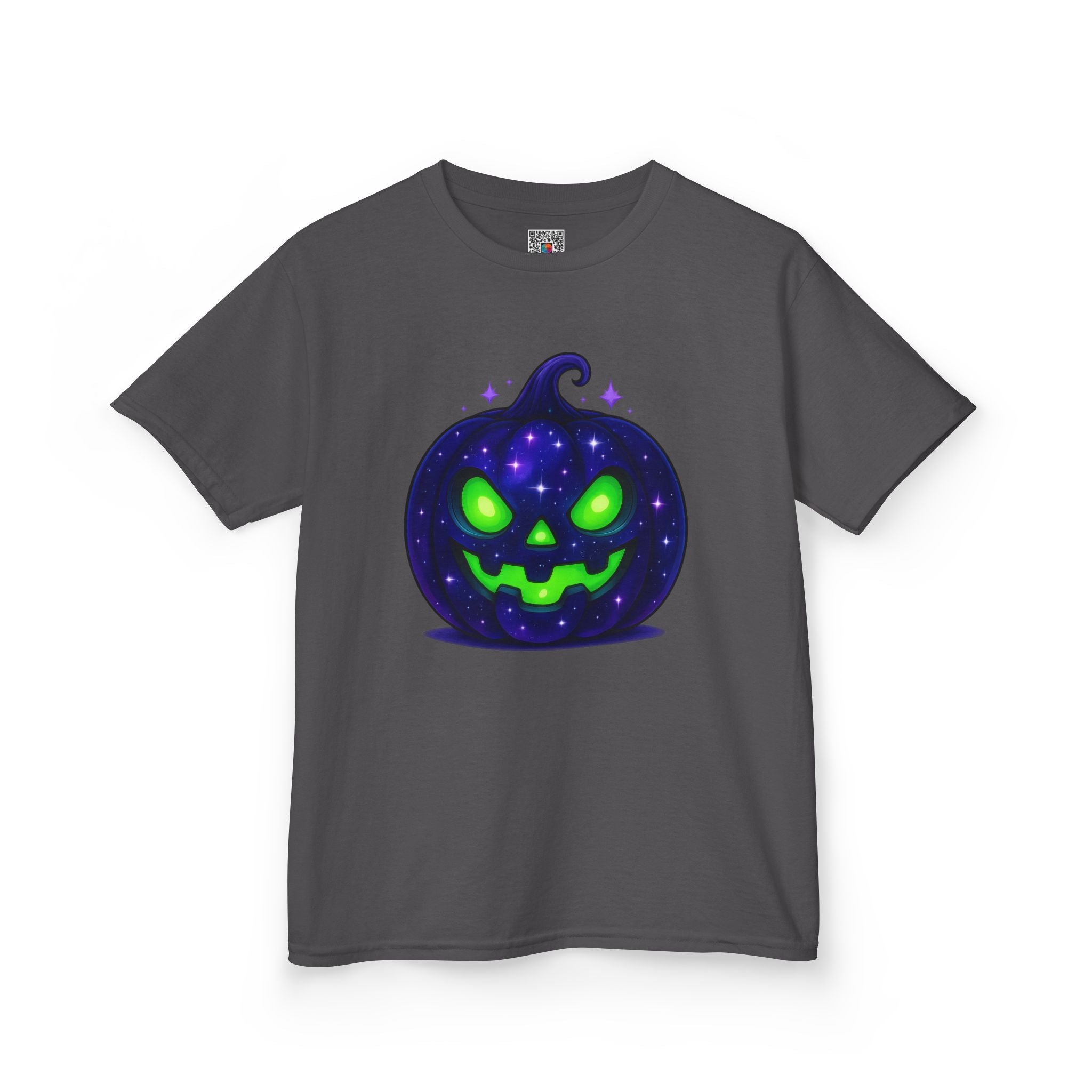 Kids Halloween Pumpkin T‑Shirt | Glowing Green Jack‑O'Lantern Tee |Cr8tive Designs