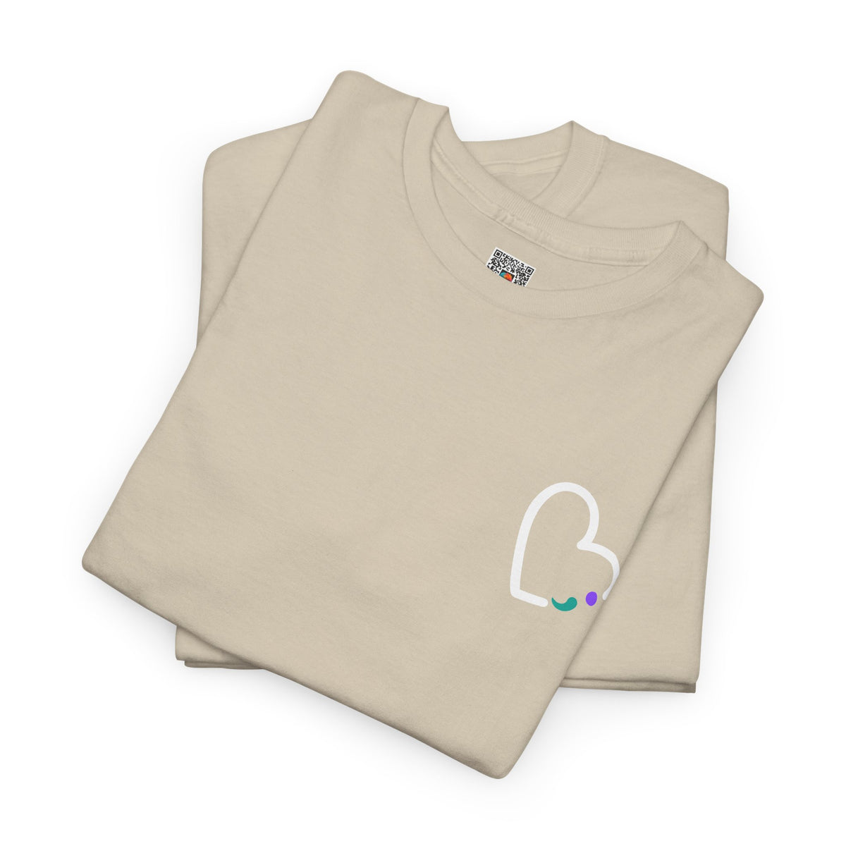 Heart Semicolon Pocket Print T-Shirt | Mental Health Awareness Graphic Tee | Cr8tive Designs