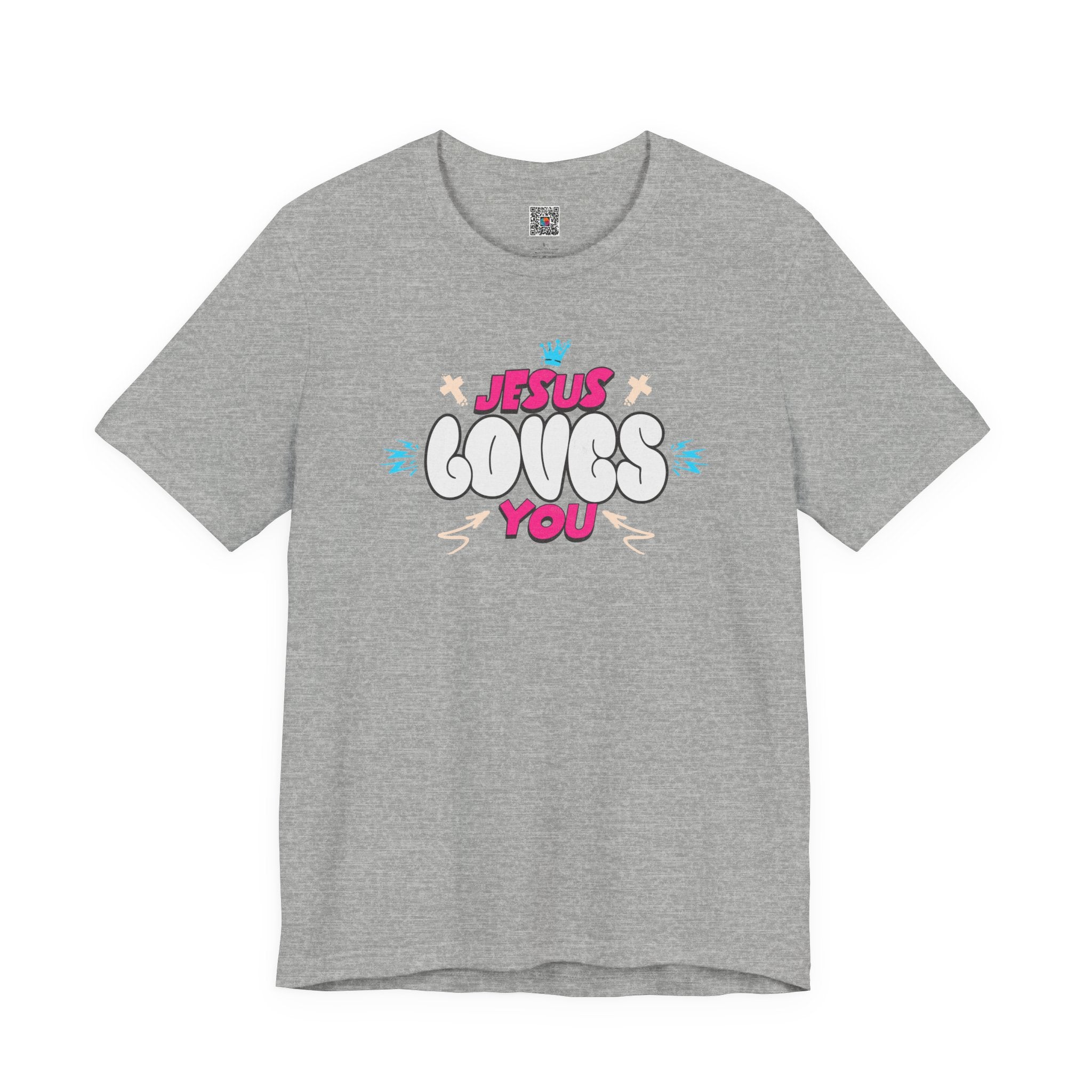 Jesus Loves You Graphic Tee — Cute Pastel Faith T-Shirt| Cr8tive Designs