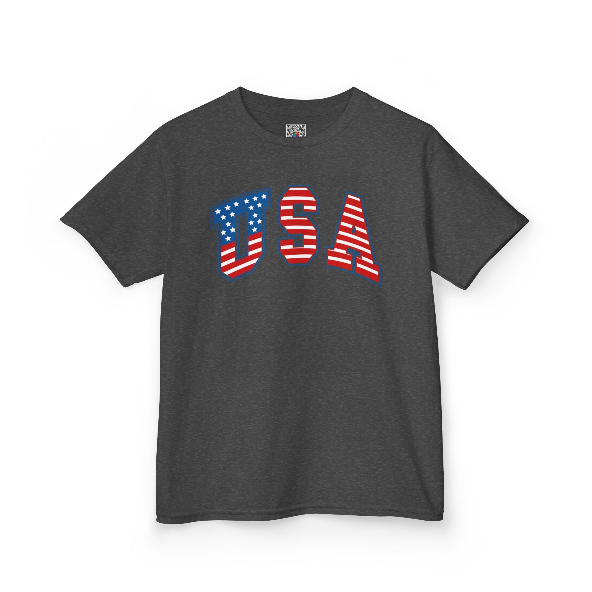 Kids USA Flag Tee | Patriotic Front and Back Design | Cr8tive Designs
