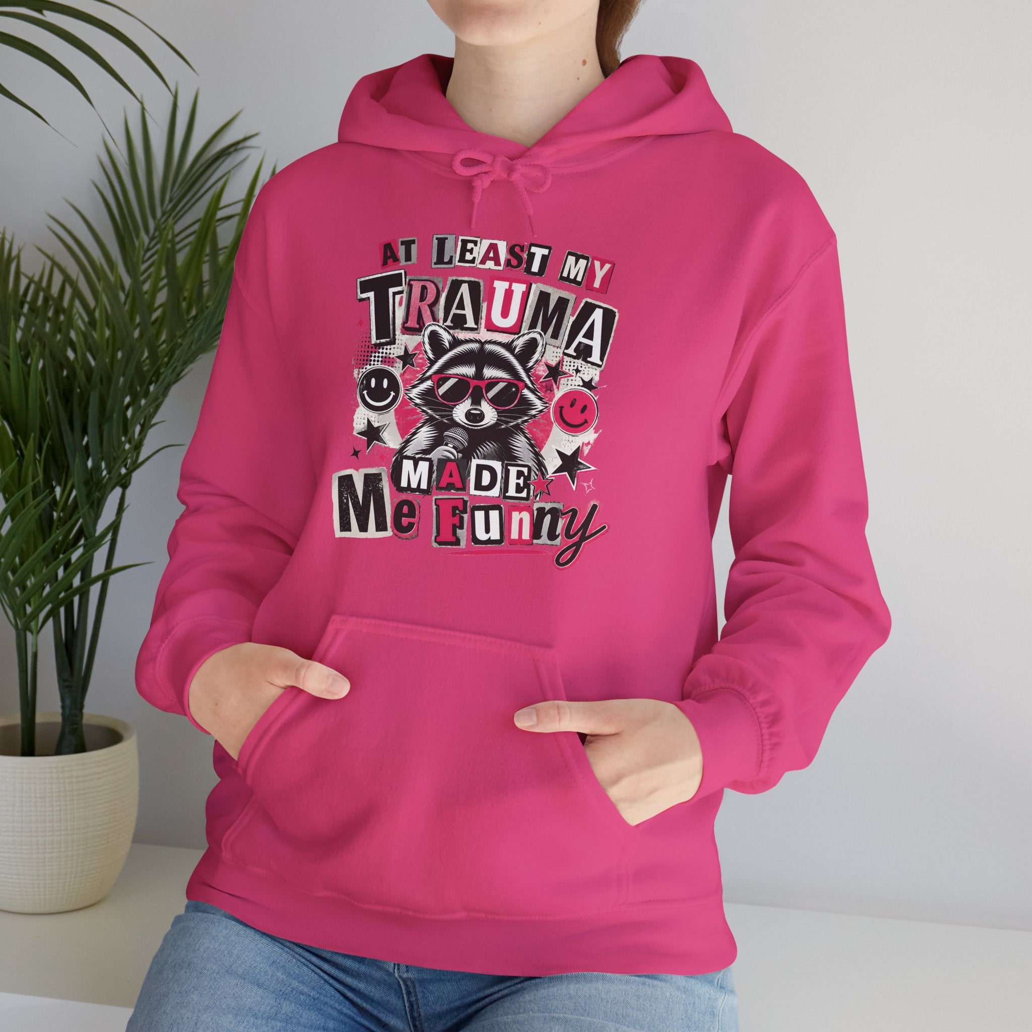 At Least My Trauma Made Me Funny | Sarcastic Raccoon Hoodie | Cr8tive Designs