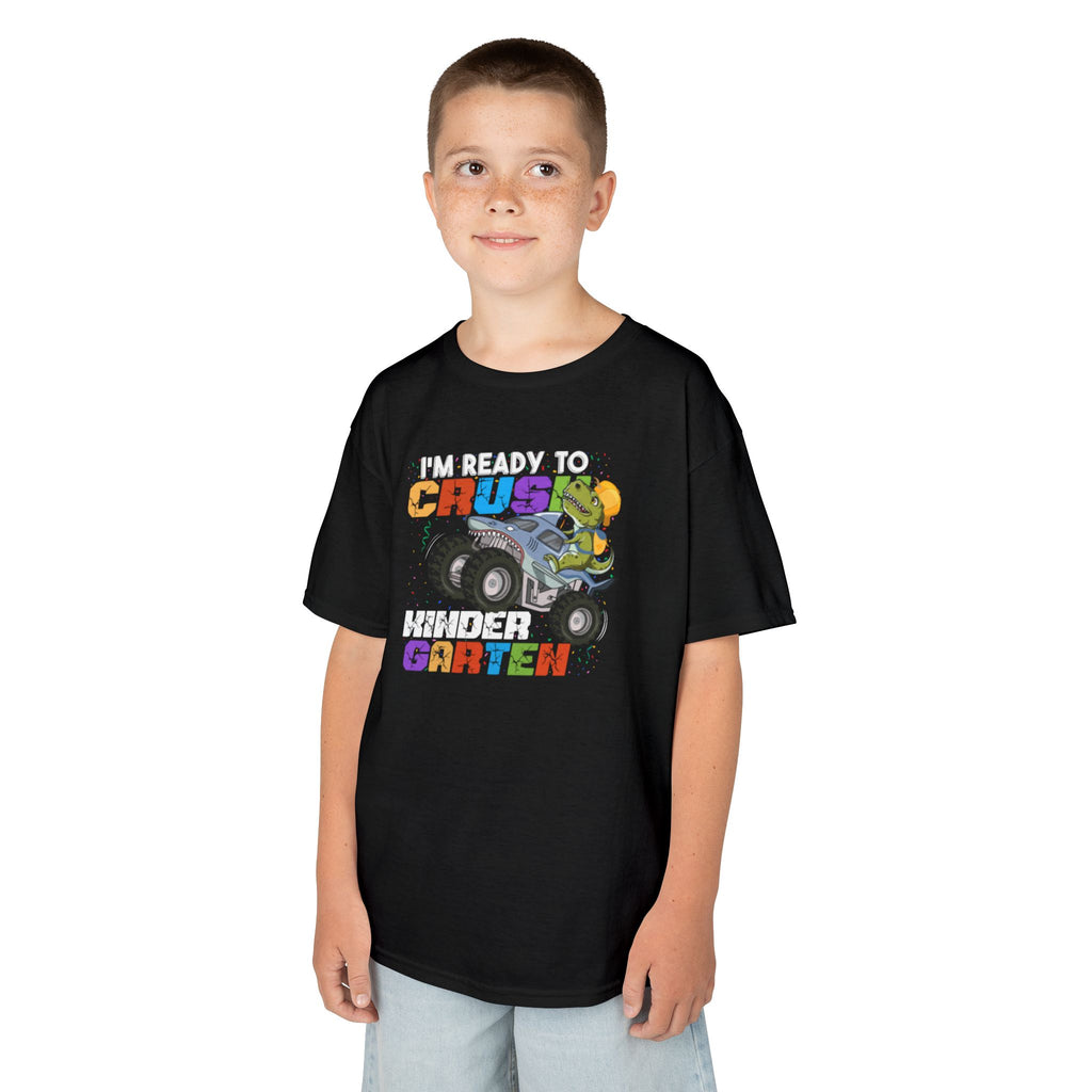 Ready to Crush Kindergarten Youth Tee | Monster Truck Back-to-School T-Shirt | Cr8tive Designs